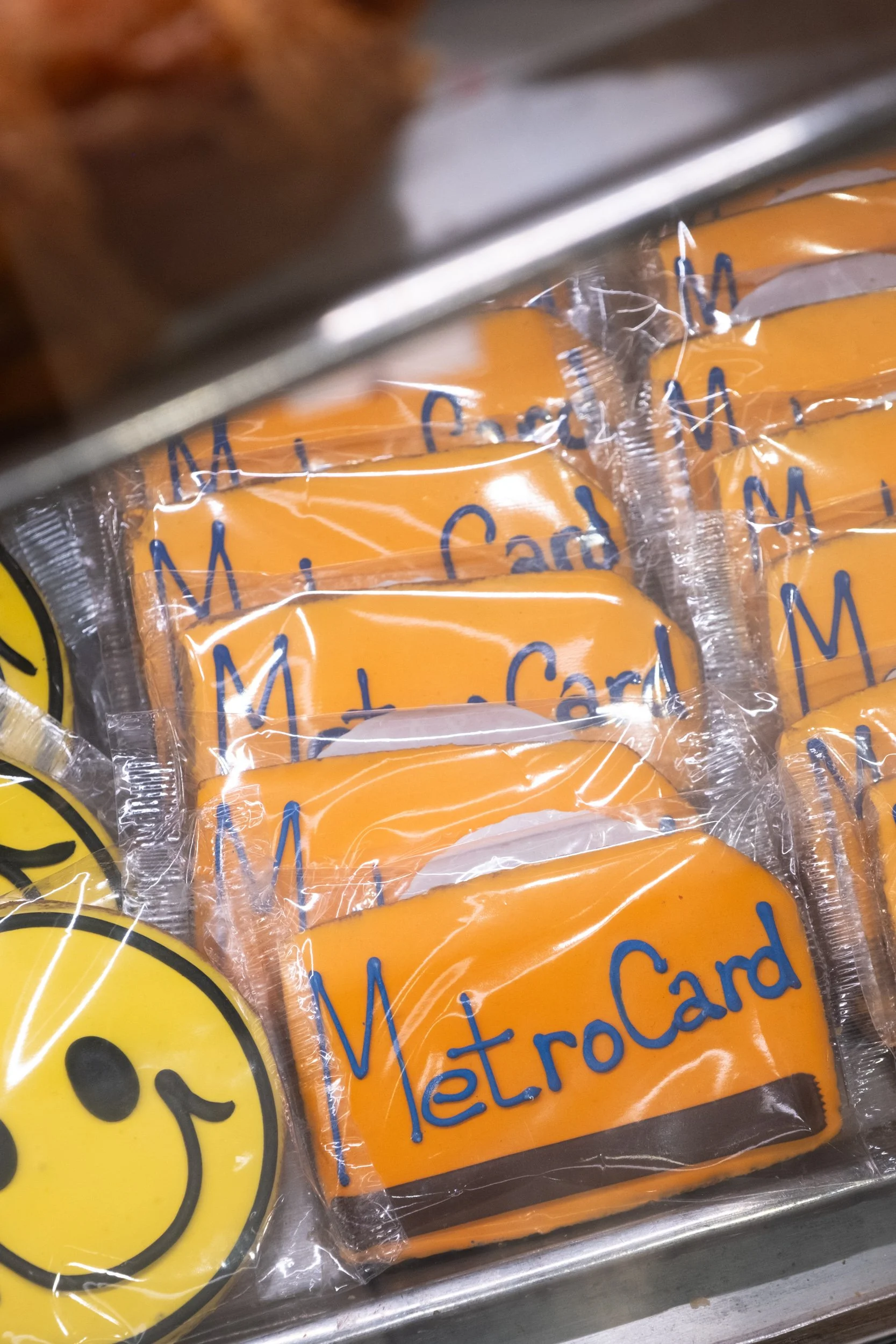  There is a roll out of Metrocard-themed limited edition foods at select NYC vendors, including these $12 cookies at Zabars. 