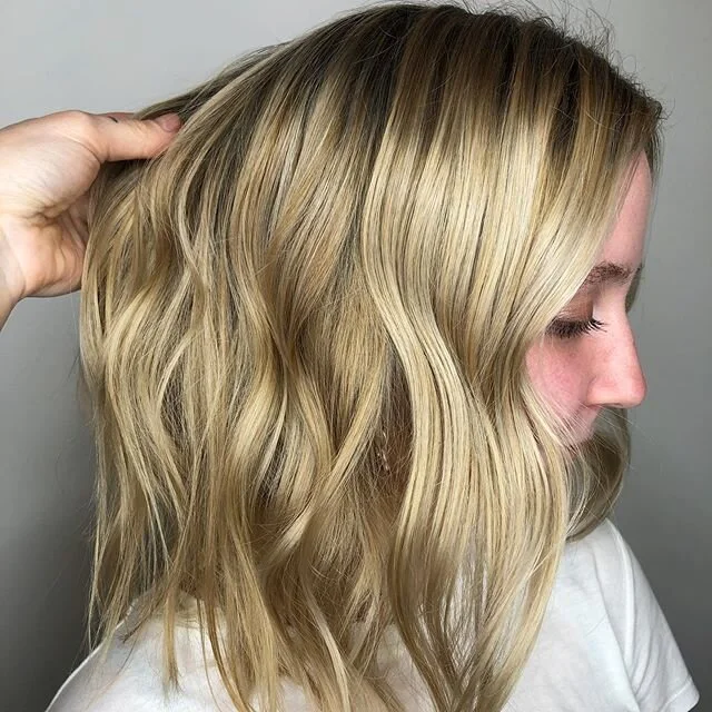 Swipe for the before video and the after video. Her hair still had a little more warmth in a few area than we would have liked but not bad for a quick color correction!