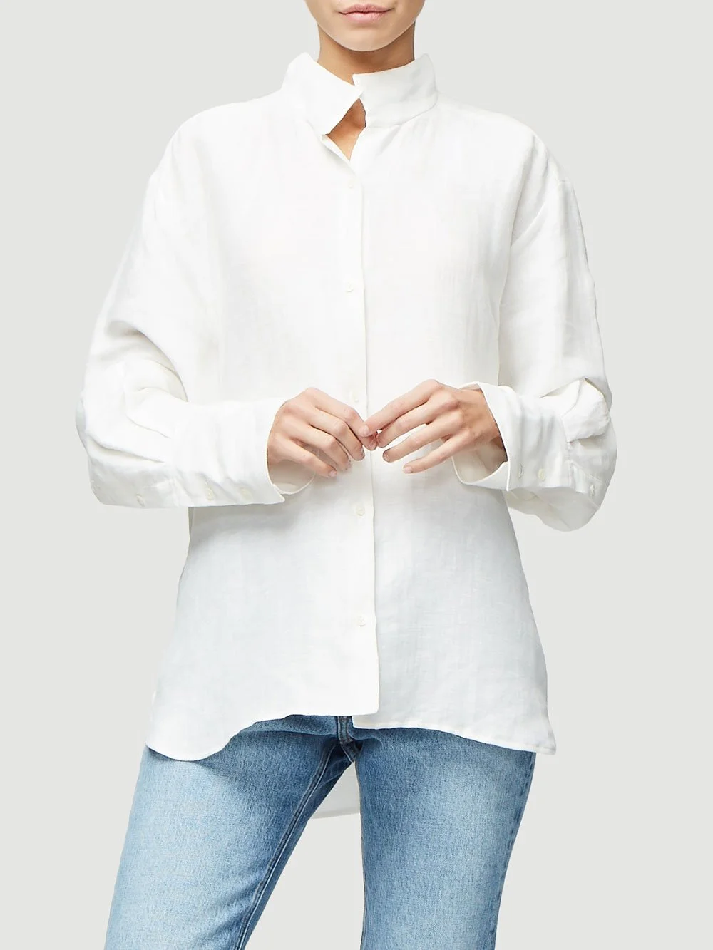 Clean Collared Shirt in White available on Frame-Store.com