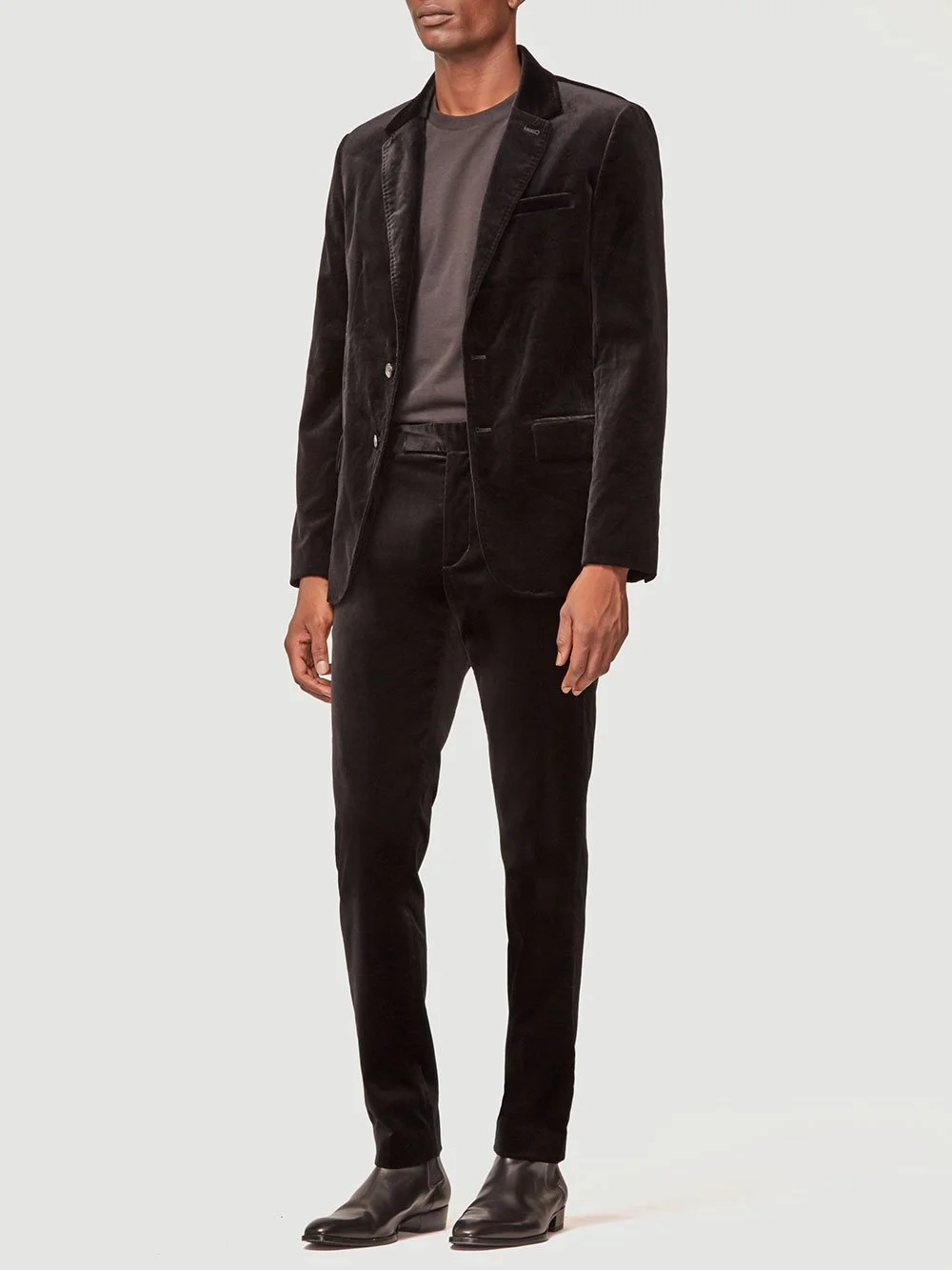 Velvet Blazer in Noir available at Frame-Store.com