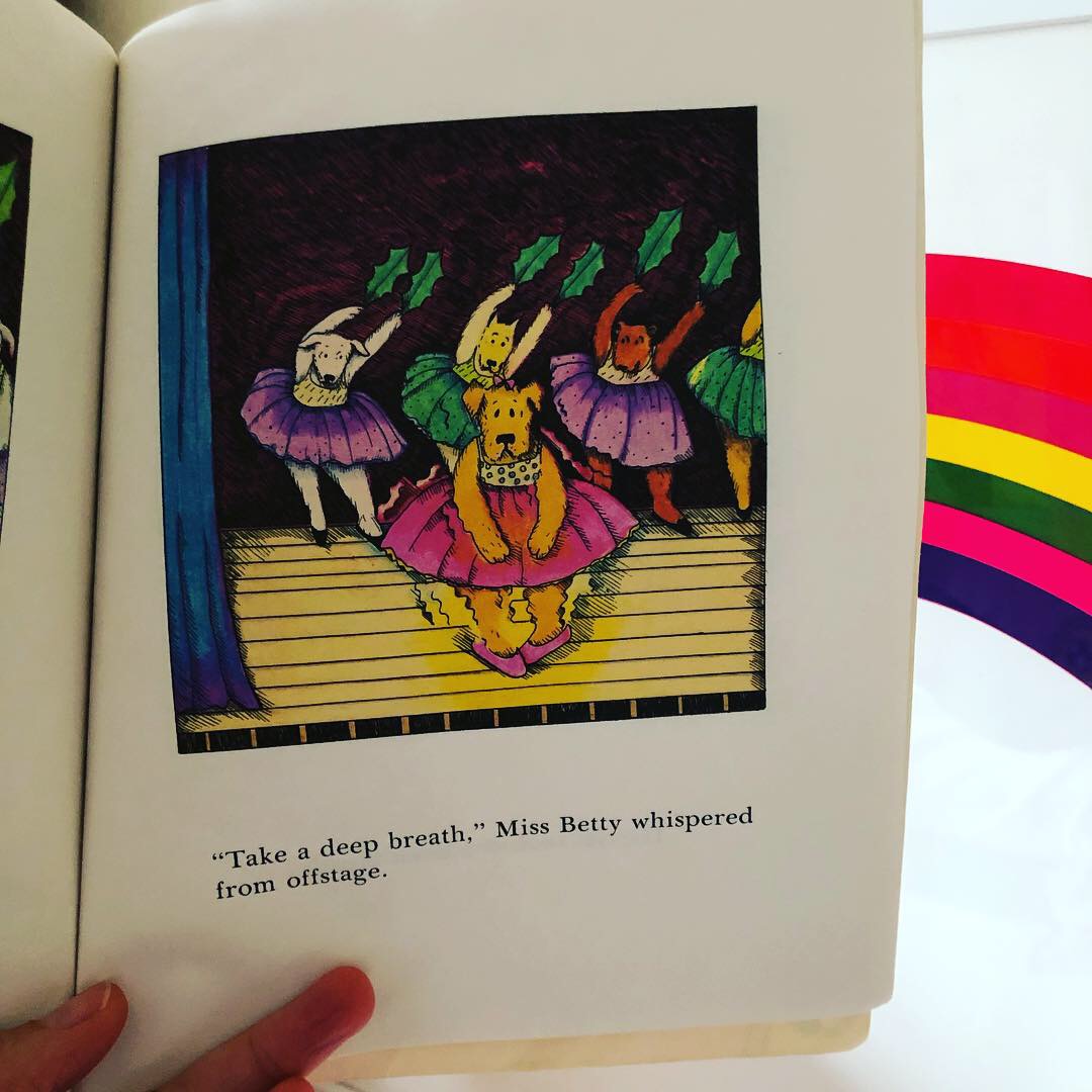 This beloved book is mine from my childhood and I love the story and illustration of taking a deep breath to calm those butterflies in the tummy.