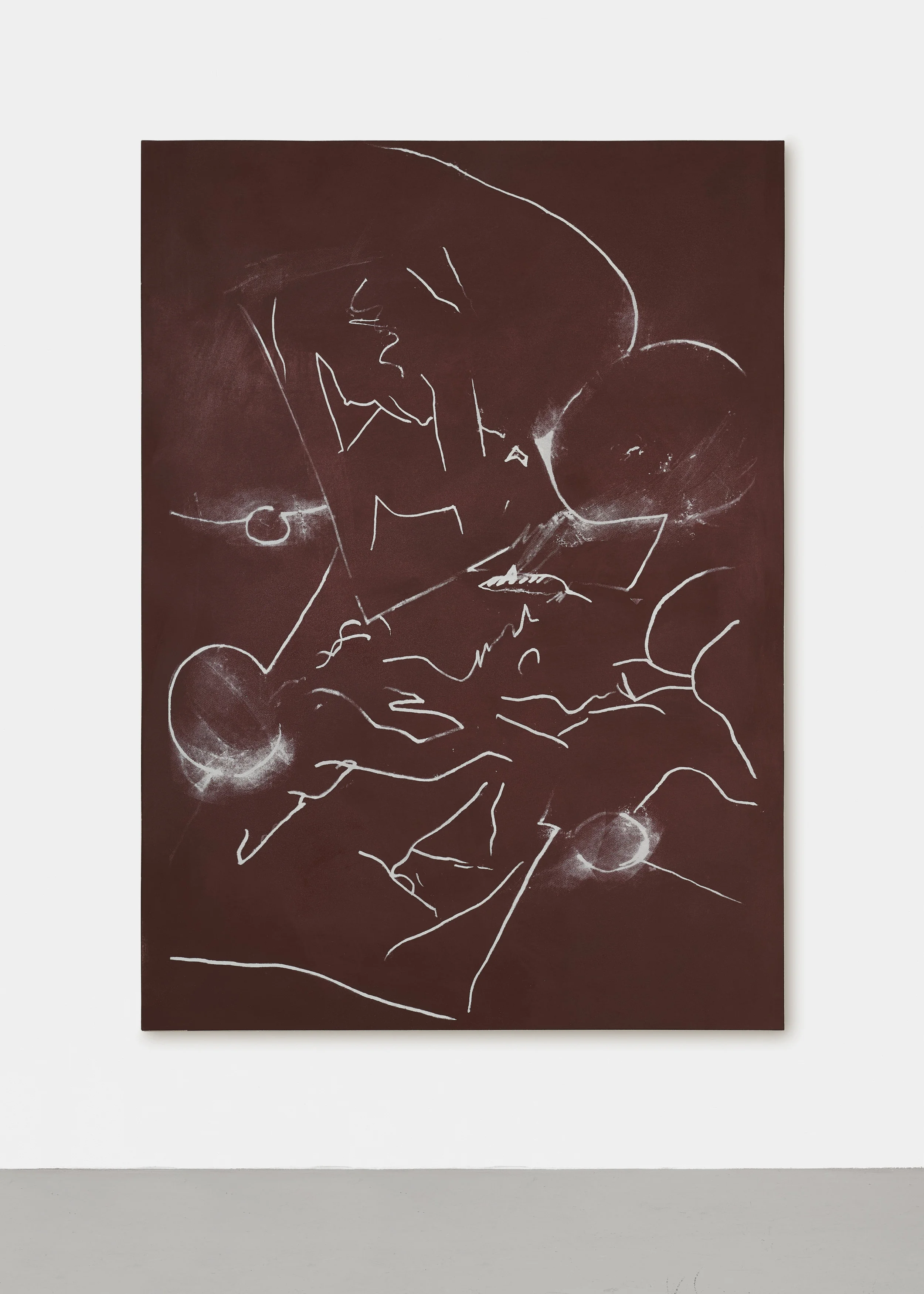 365 IS ROUND | 2017 - 2019 | Gouache Siebdruck, Acryl, Dammafirniss auf Leinwand | 180 x 130 cm | ©GALERIE ALBER