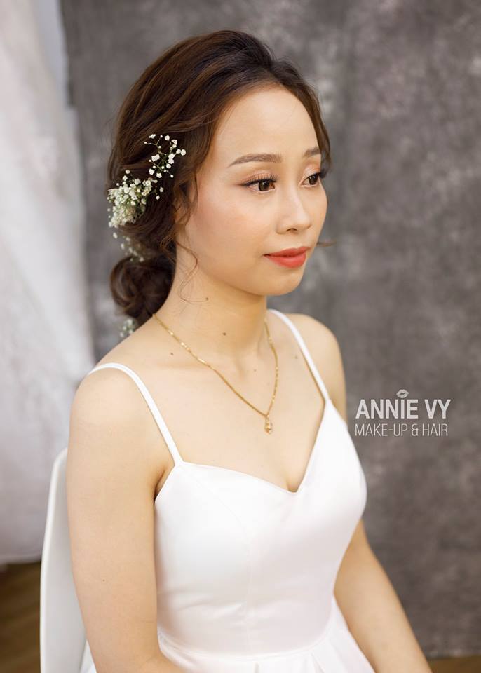 Trang Điểm Cô Dâu Ngày Cưới - Khắc Phục Bọng Mắt Nặng Và Trán Cao Cho Cô Dâu  — Annie Vy Wedding