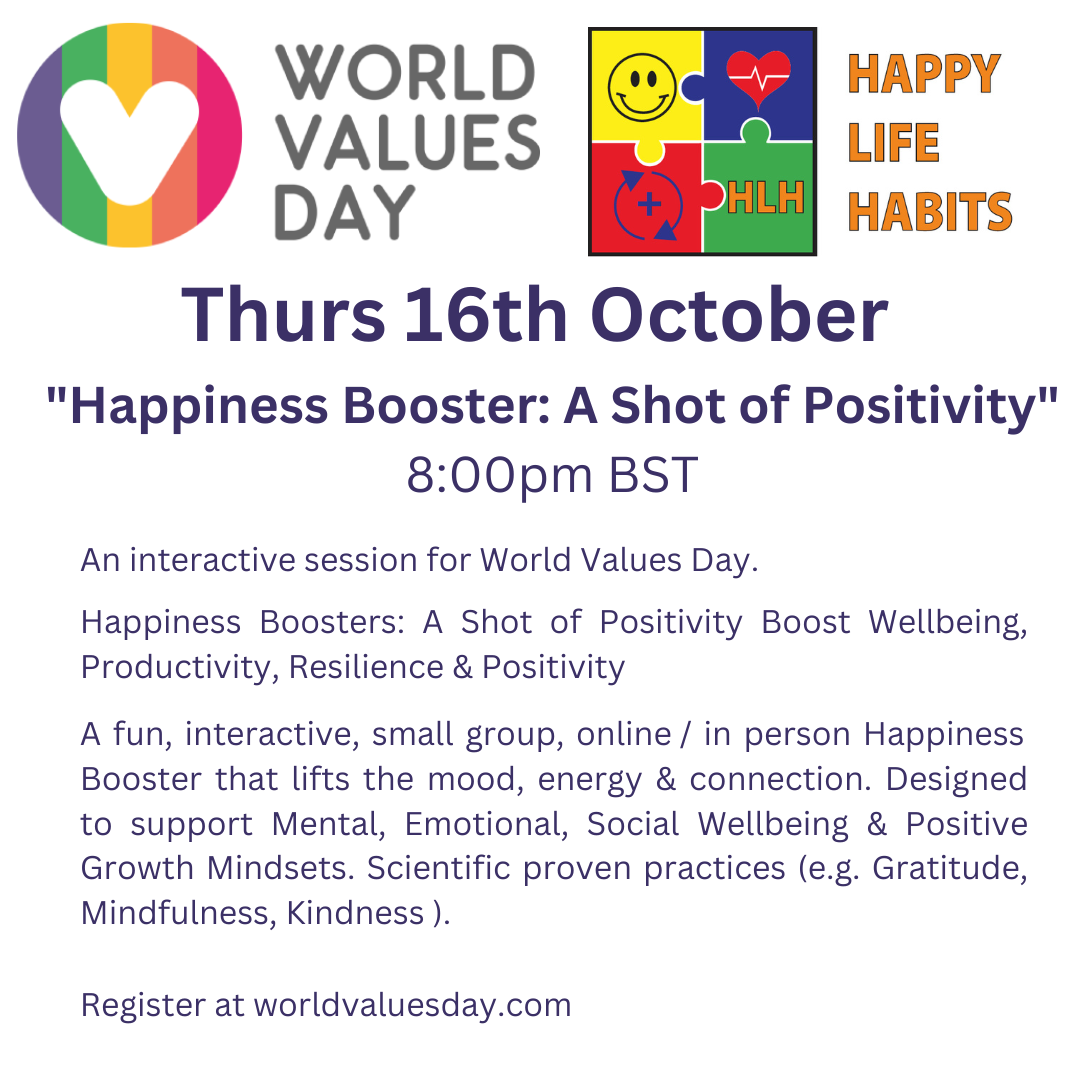 World Values Day: Happiness Booster : A Shot of Positivity — Happy Life ...