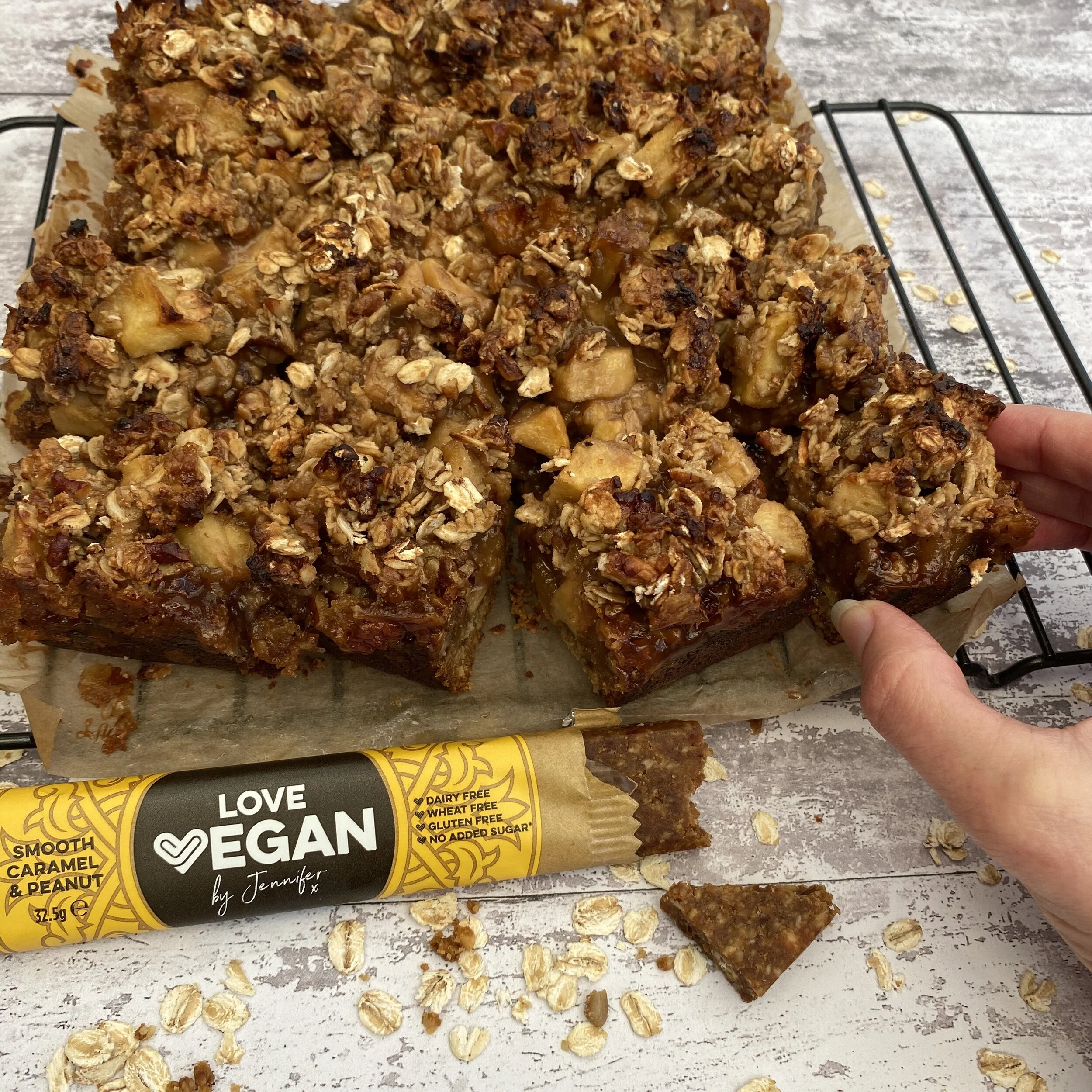 Nutty Caramel &amp; Apple Cake