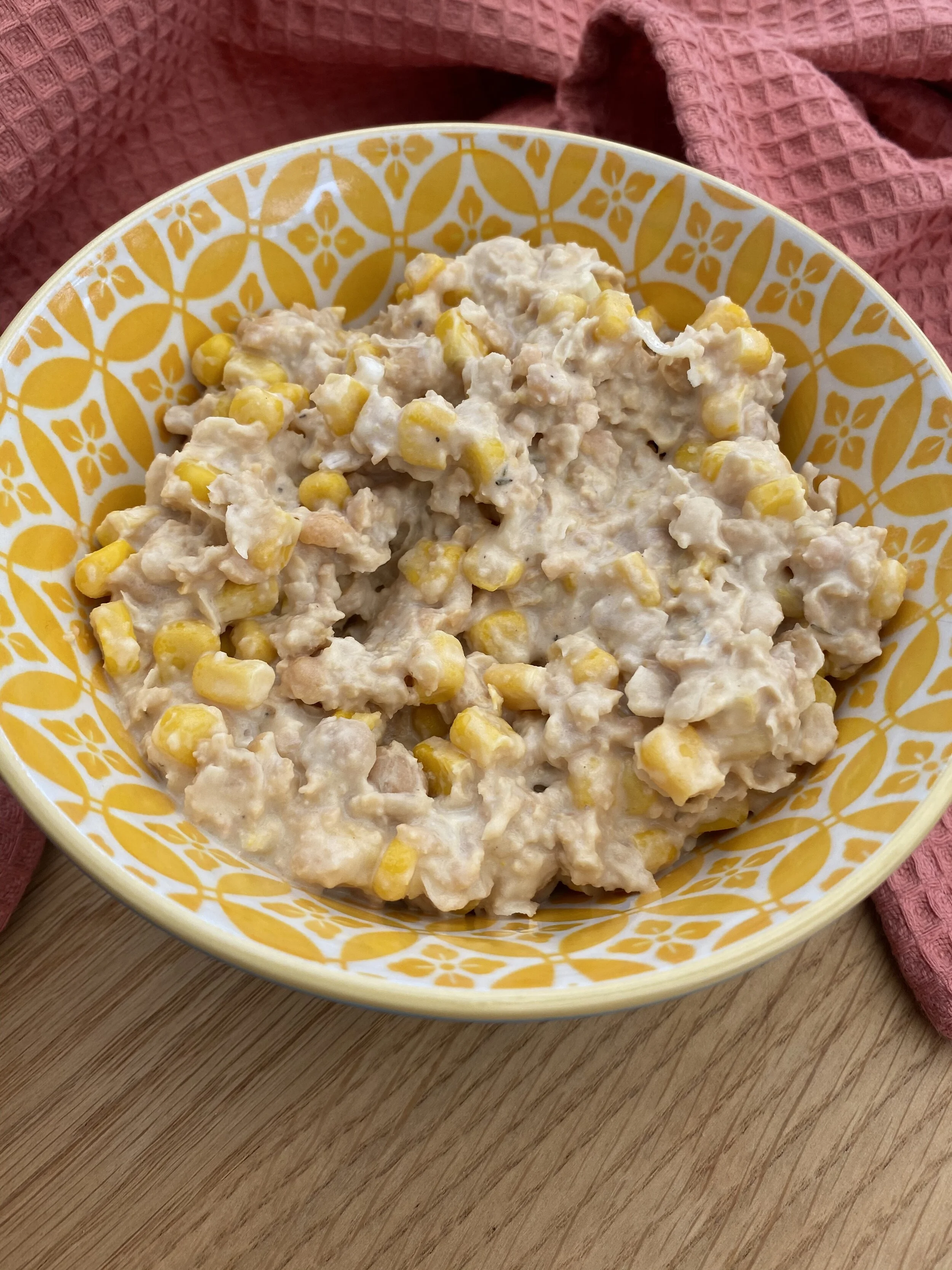 Vegan chickpea &amp; sweetcorn mayo smash