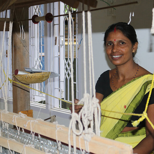 Dipika Kakati, Handwoven Eri Silk and Cotton yardage, stoles and sarees, Kamrup, Assam
