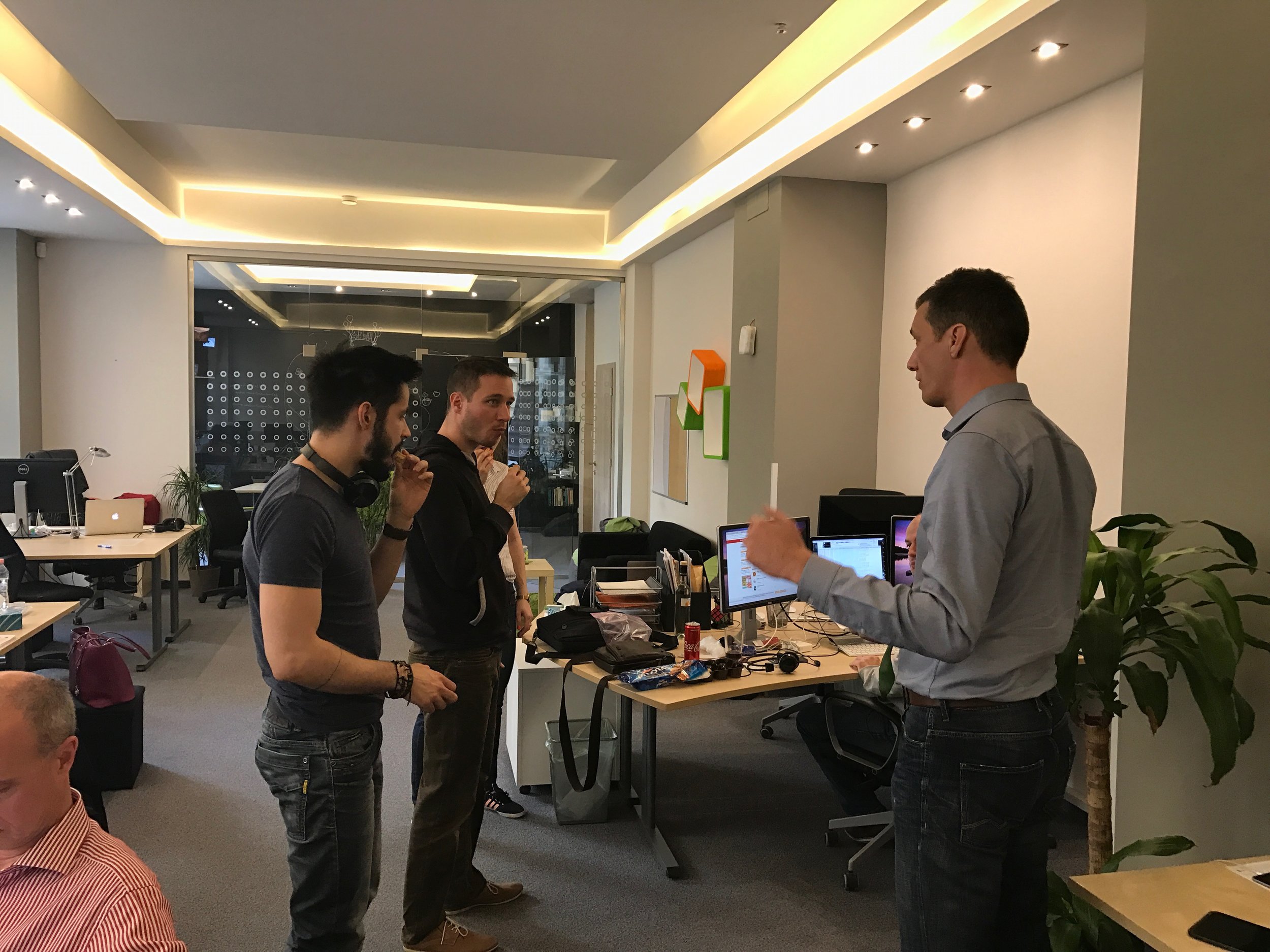 The first day in the new Budapest office, 2016