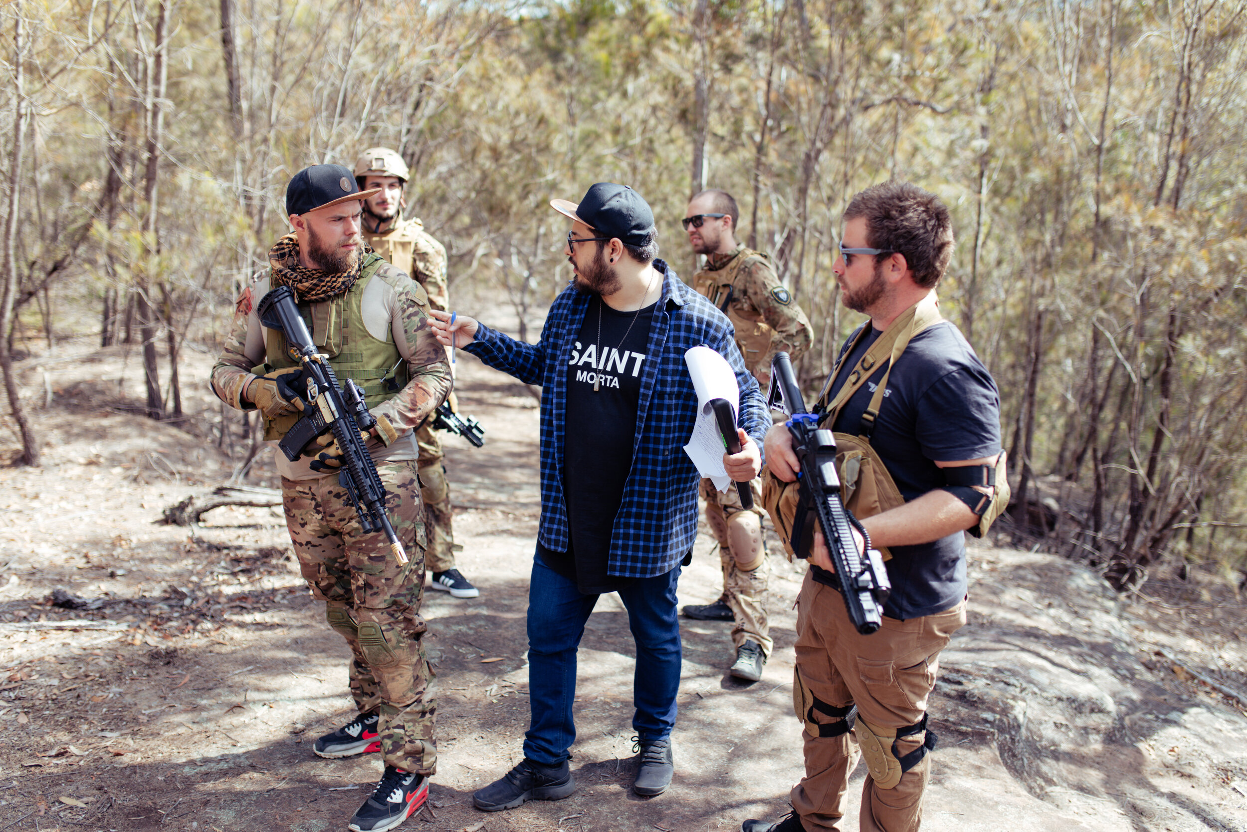 Matt directing on the set of Snake Eyes' music video, "WARFARE" (2019)