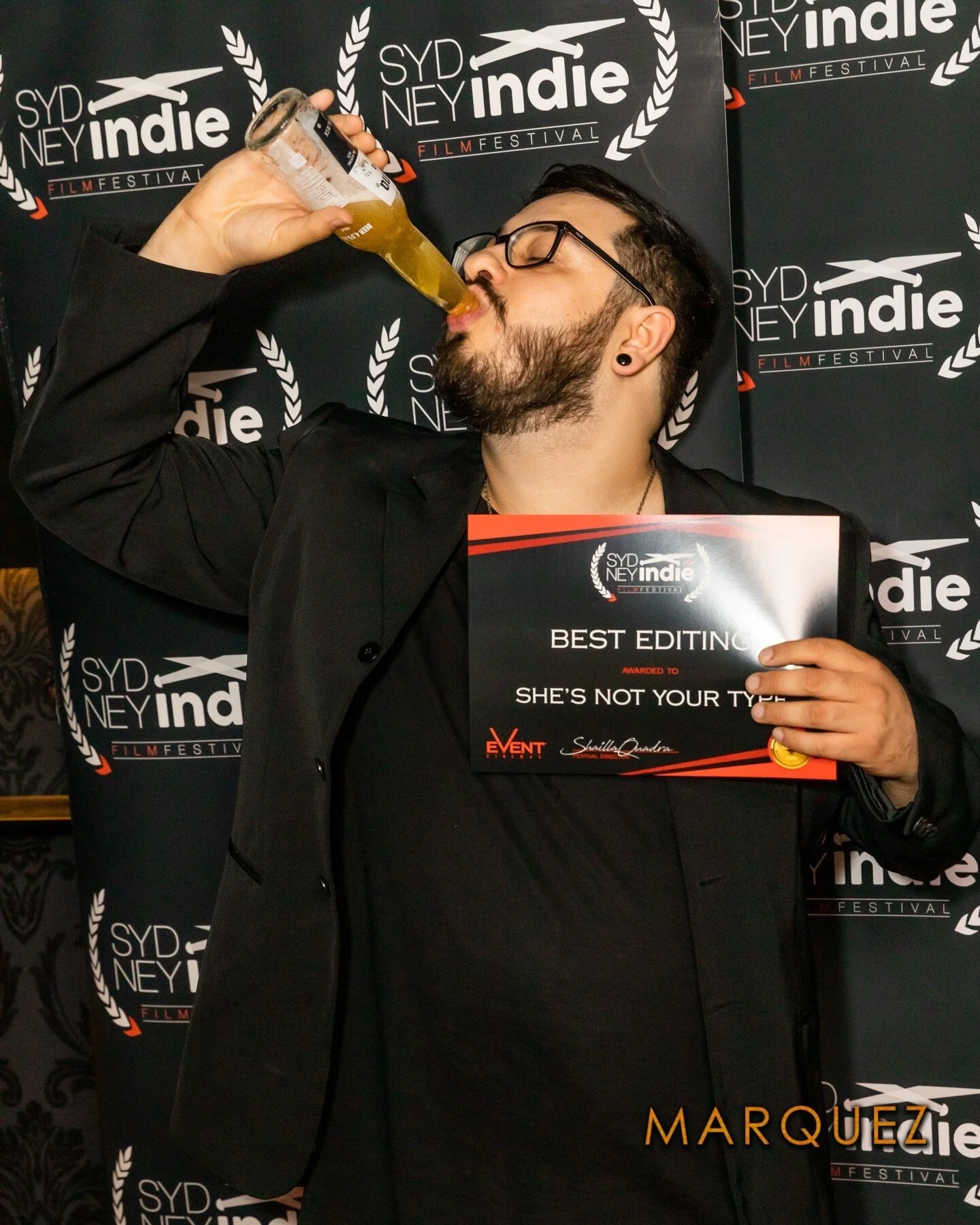Matt wins the "Best Editor" award for his work on SHE'S NOT YOUR TYPE (2018) at Sydney Indie Film Festival 2019