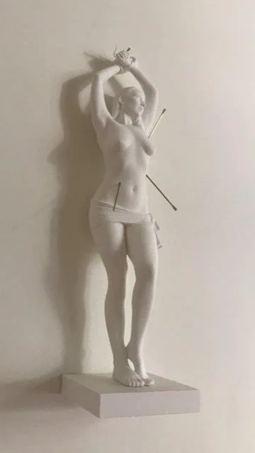 Aurora Reinhard, Martyr, 2018, 38x12x8cm, polyamide 3d-print ,brass