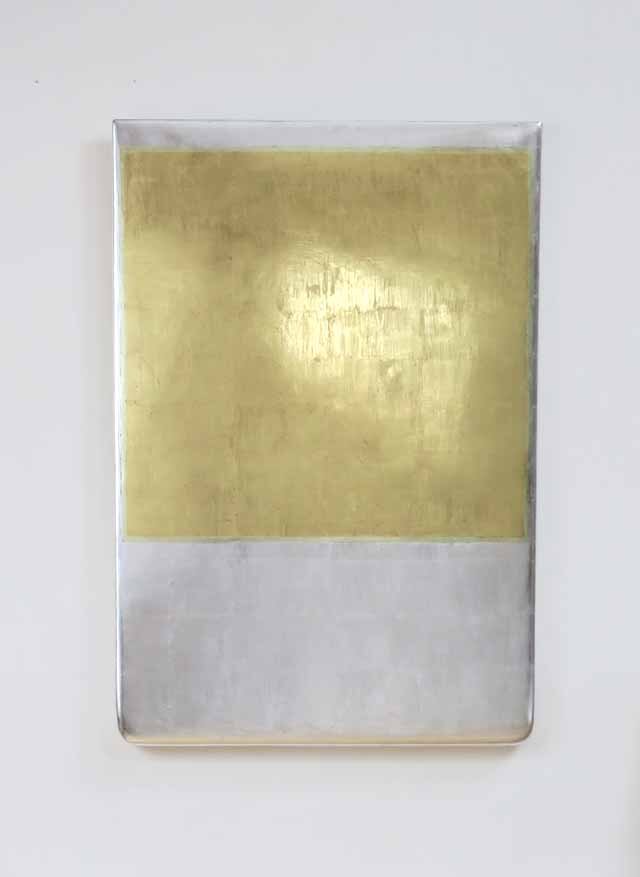 Jindrich Zeithamml, Morgen, 2019, 120 x 70 x 5 cm, MDF Blattgold Blattsilber