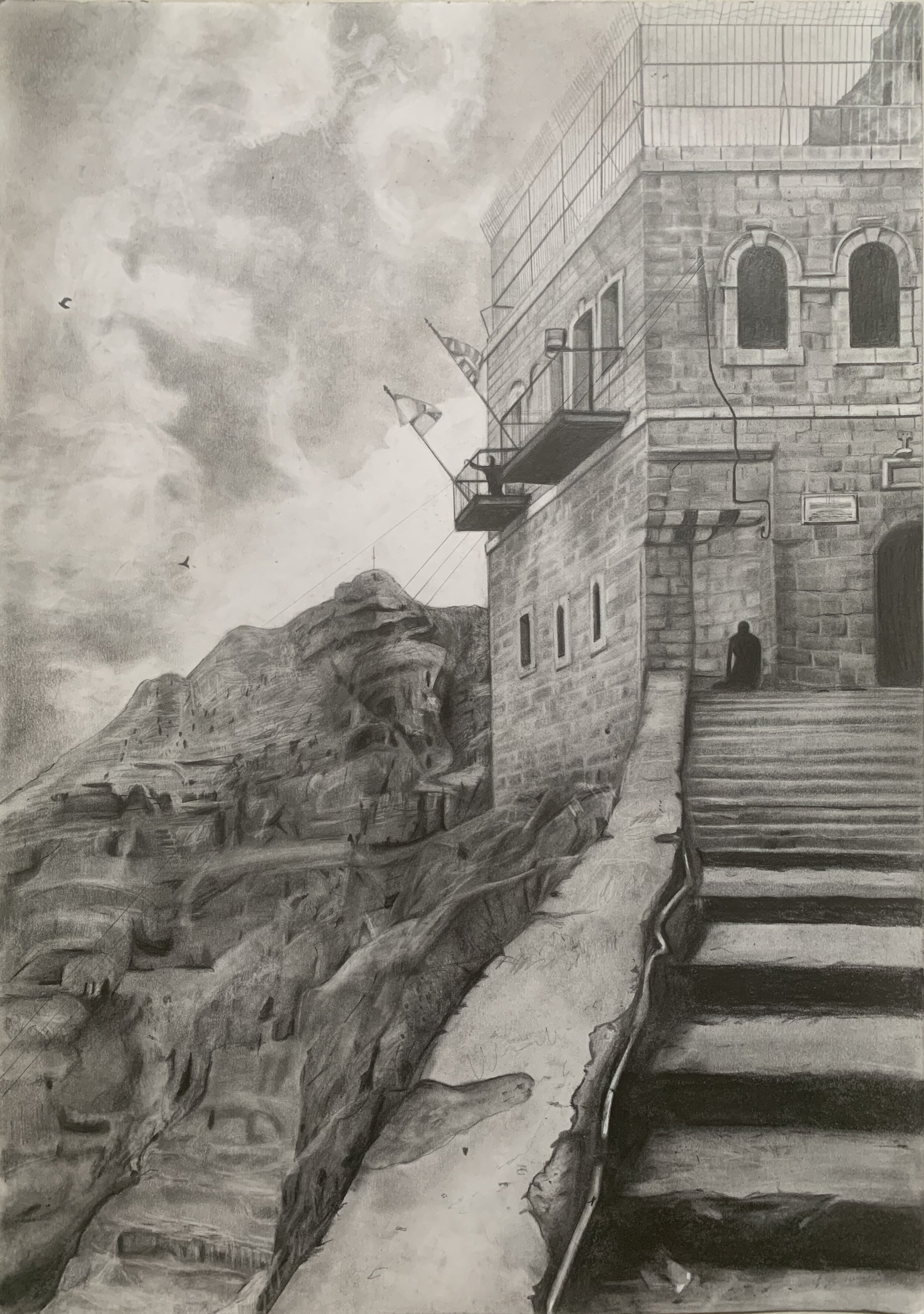 Yasmin Sharabi, All the Kingdoms, 2020, 59 x 42.5 cm, Graphite on Paper