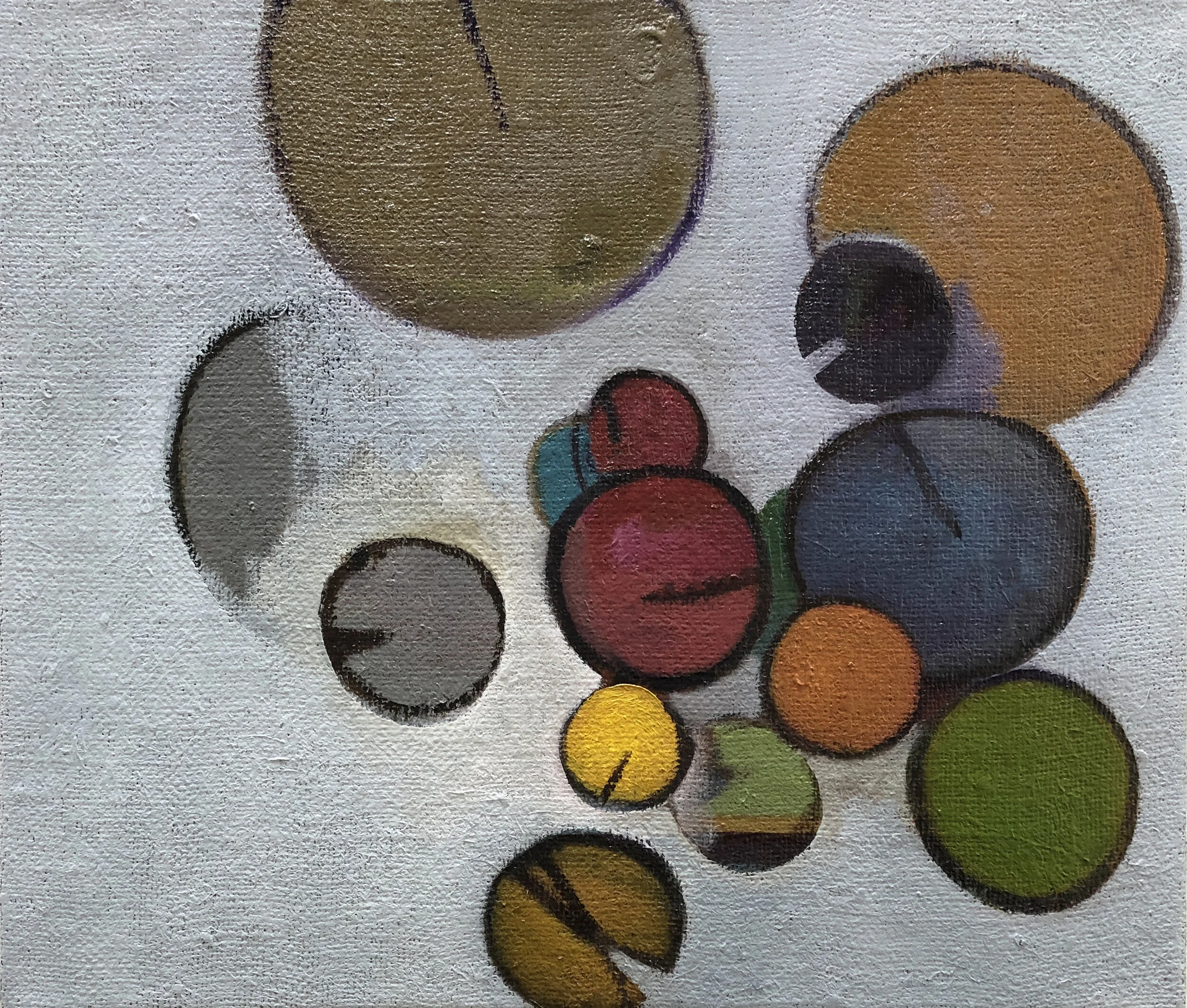 Steve Binetti, 14 Seerosenblätter, 2020, 70 x 60 cm