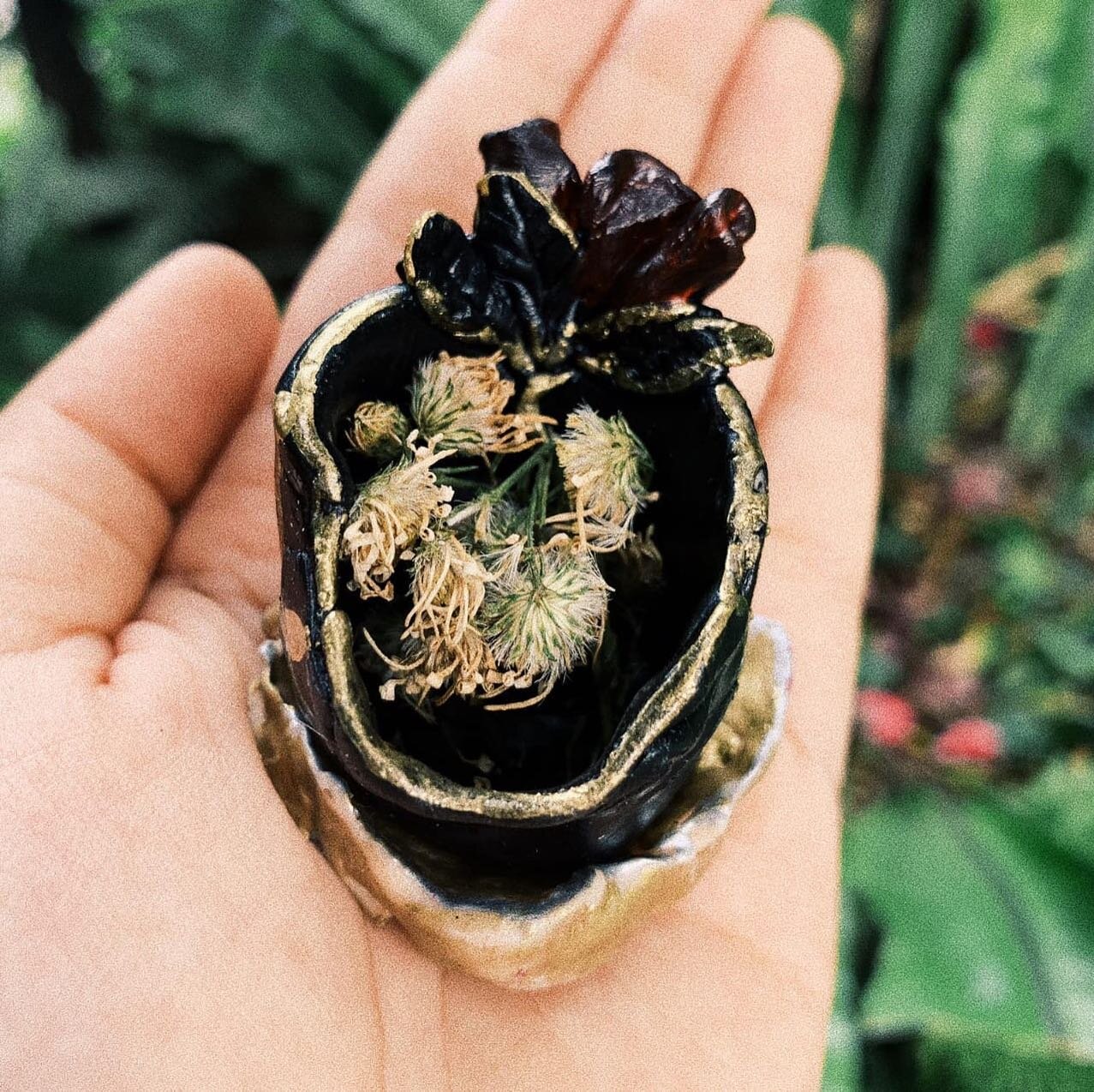 Personally my favorite: the heart-shaped micro pot, suitable for tiny succulents and other mini plants you have in your home! Also can be a place to put your jewelry in 🖤 It comes with its own pad - the pad is separate and can also be used as jewelr