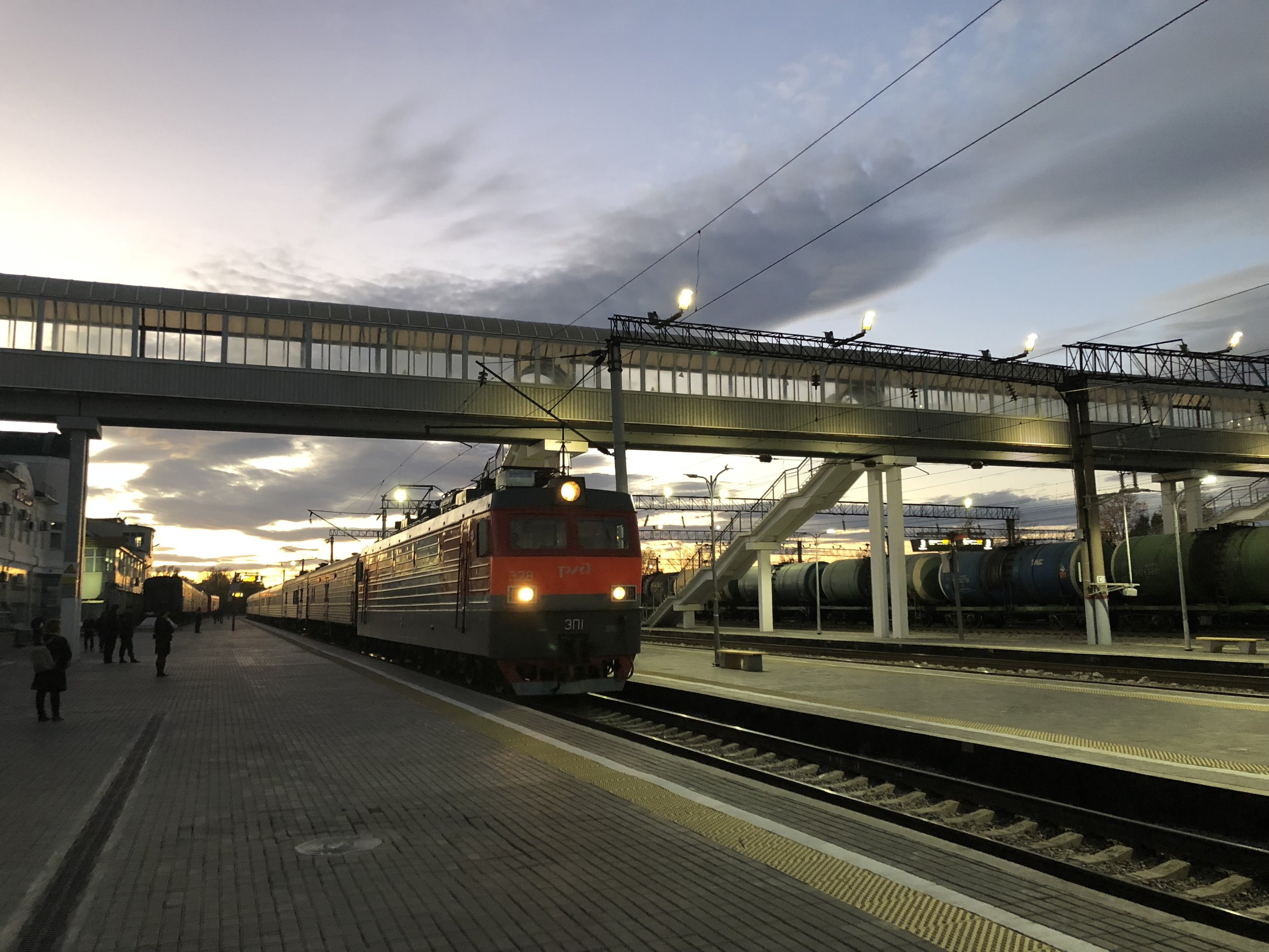 Train to Vladivostok at Khabarovsk station