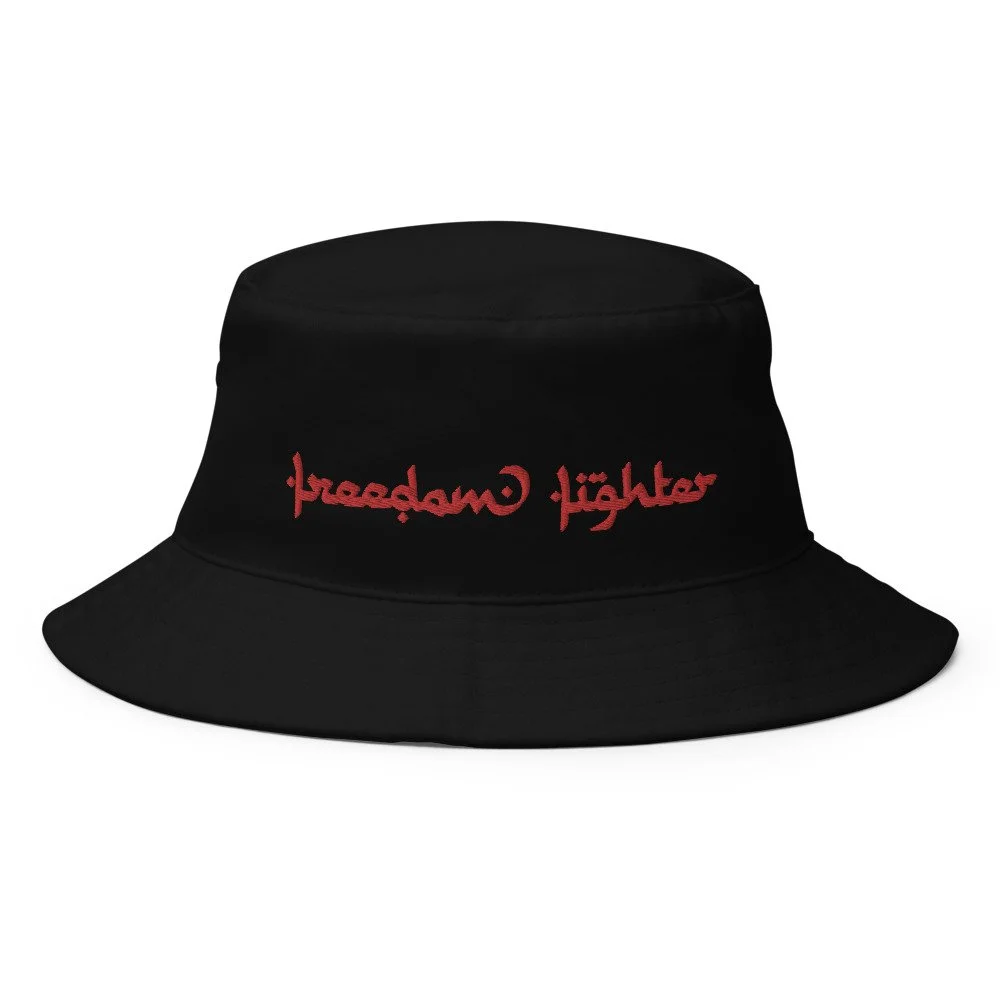 FREEDOM FIGHTER/ EMBROIDERED Bucket Hat 