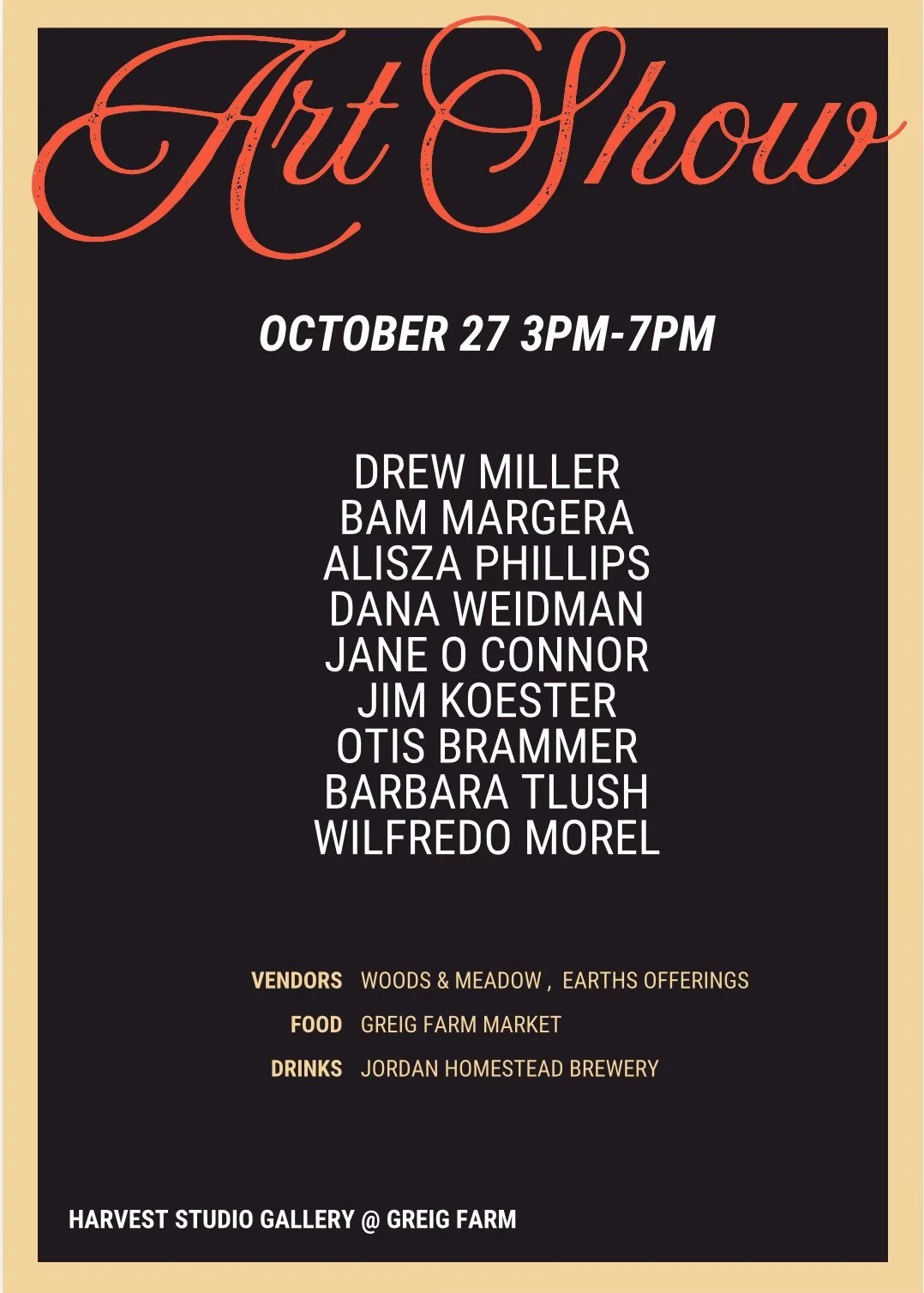 ART SHOW at HARVEST STUDIO GALLERY