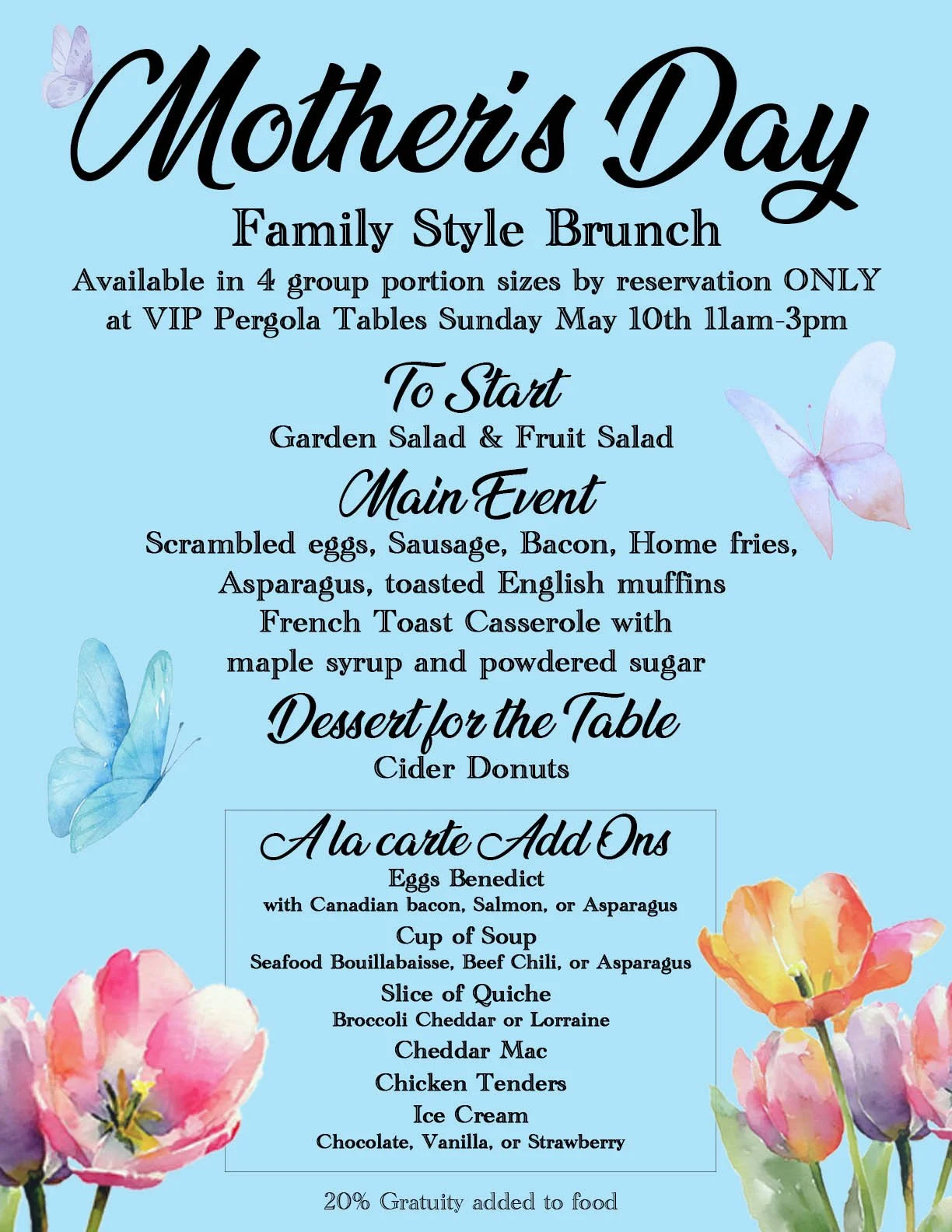Mother's Day Brunch Under the Pergolas
