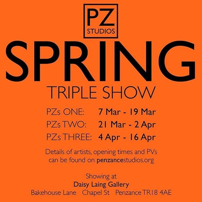 Last opportunity to visit our first group show by PZ ONE! And looking forward to the 2nd group show by PZ TWO from Tuesday 21st March!! 

#cornwallartists #penzancestudios