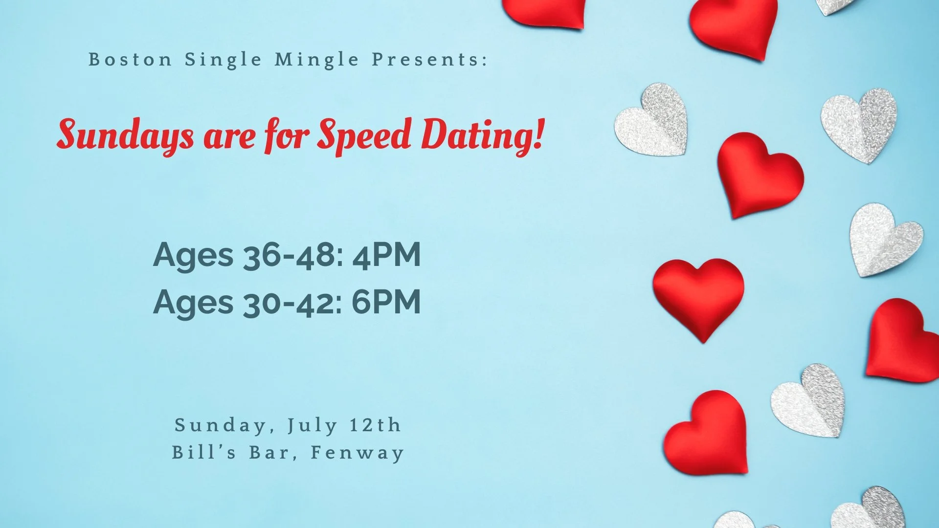 Sunday are for Speed Dating!