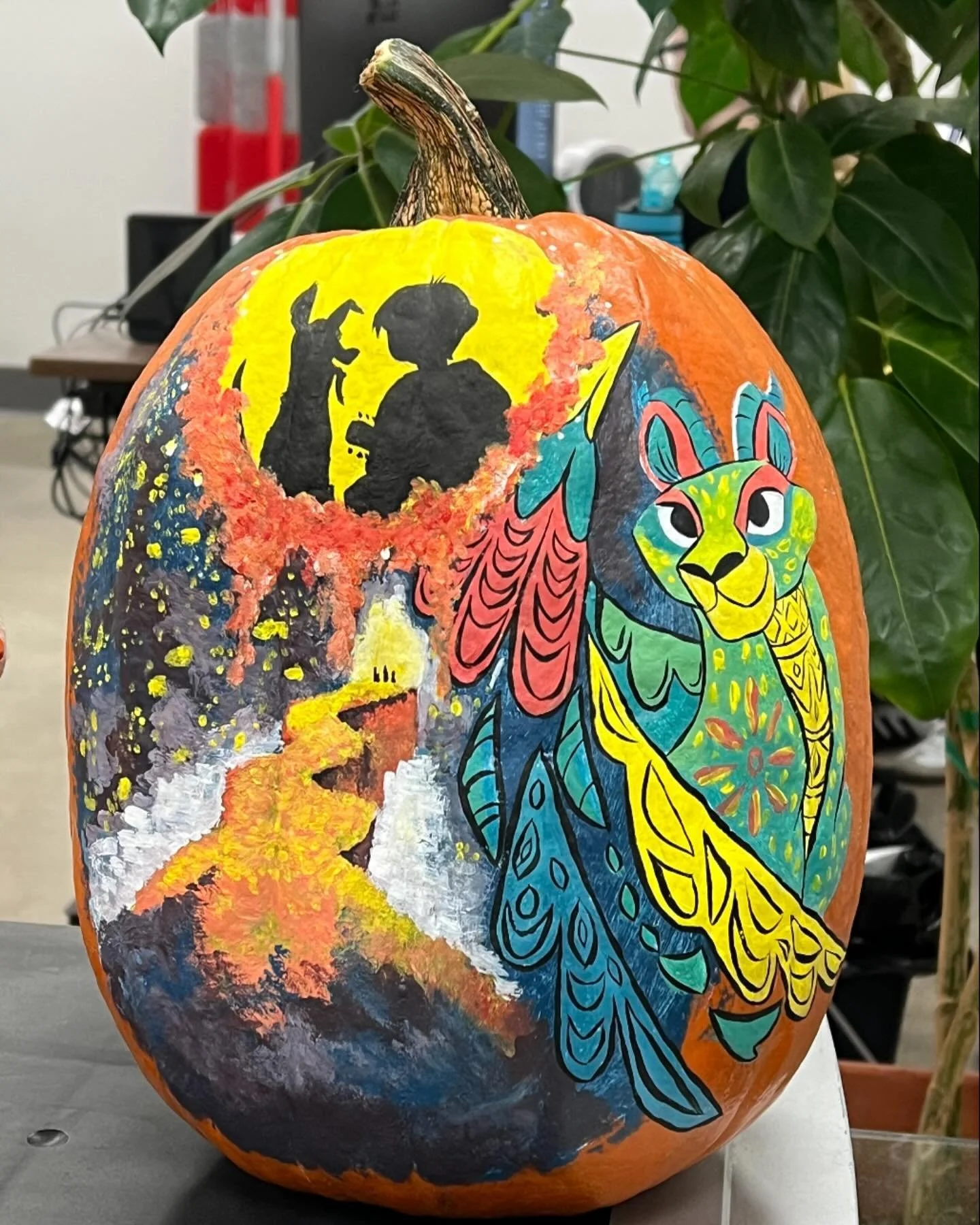 Before I left on vacation last week, I painted a pumpkin for my work and themed it after Coco! Thought it would be fitting to share it for today for #diadelosmuertos 
Also, it&rsquo;s a bit of proof that I can still paint, I would have spent a whole 