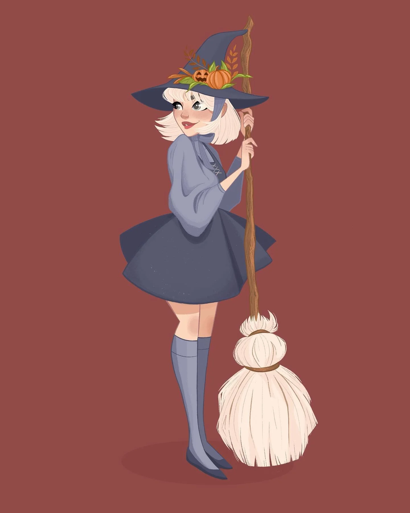 Did a #dtiys to round off this Halloween! Told ya I had more witchy vibes heading your way. Love how cute she came out! Great illustration by @karolinepietrowski for #spookytimewithkaroline2024 (her illustration is the last slide if you want to see t