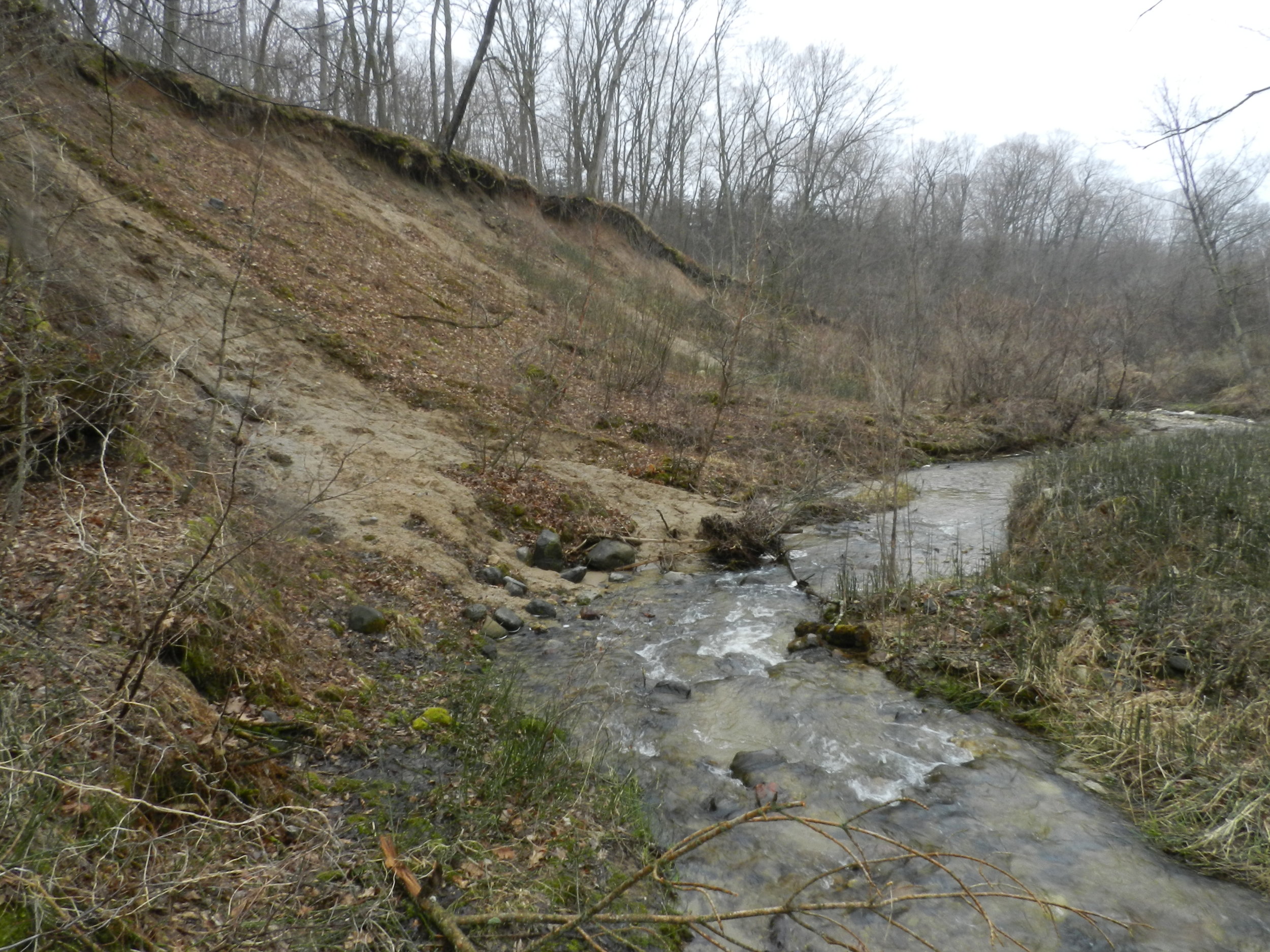 Both large and small streams can induce failure of large banks