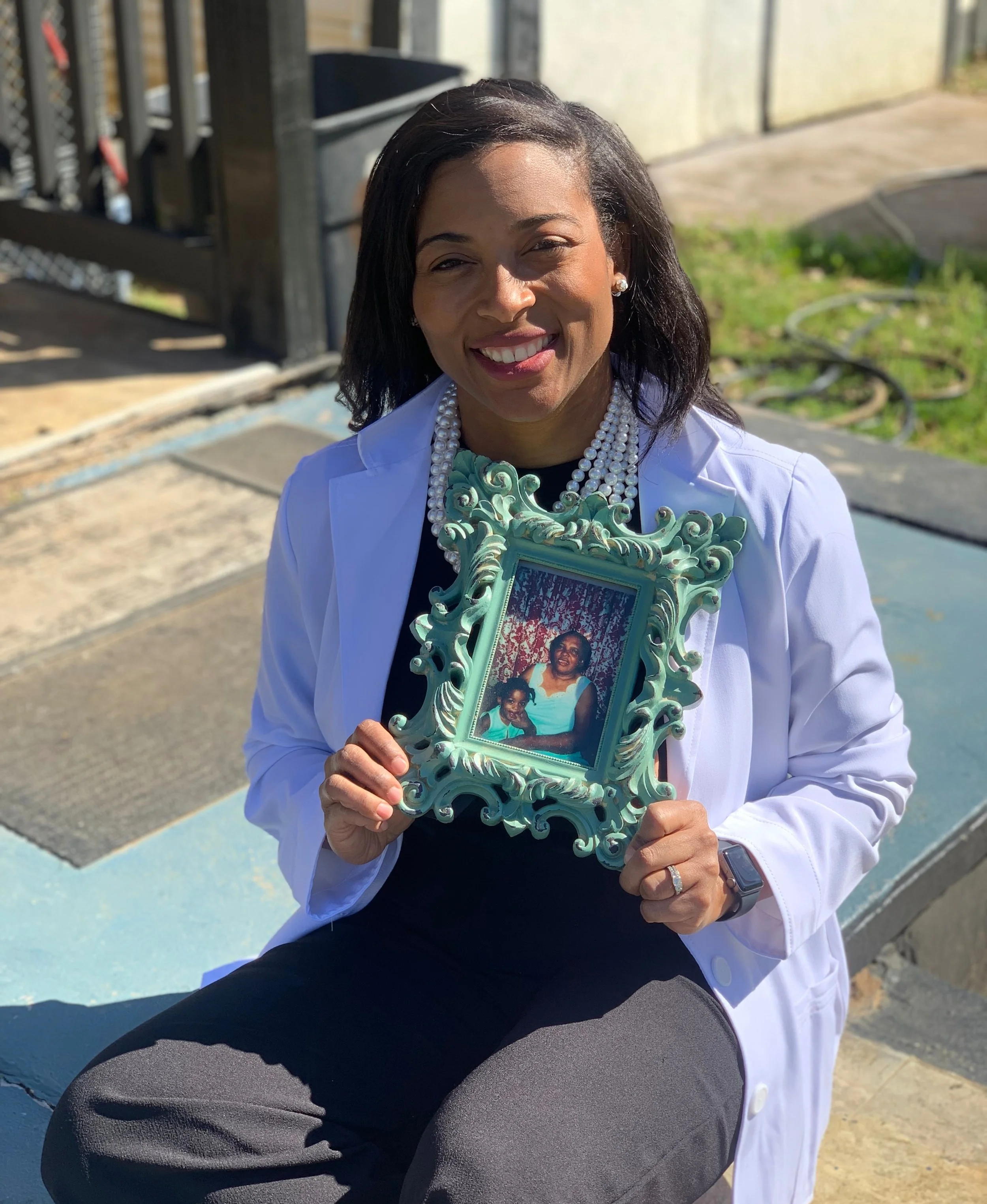 Dr. G shows one of her favorite pictures of her grandma, one of the biggest influences in her life.