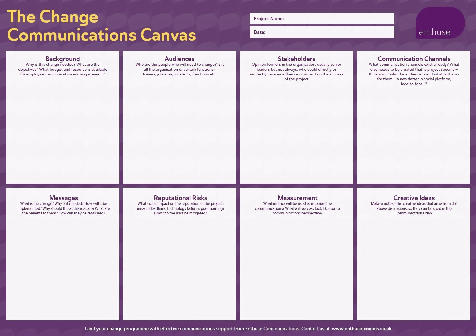 Download Your Free Change Communications Canvas — Enthuse Comms