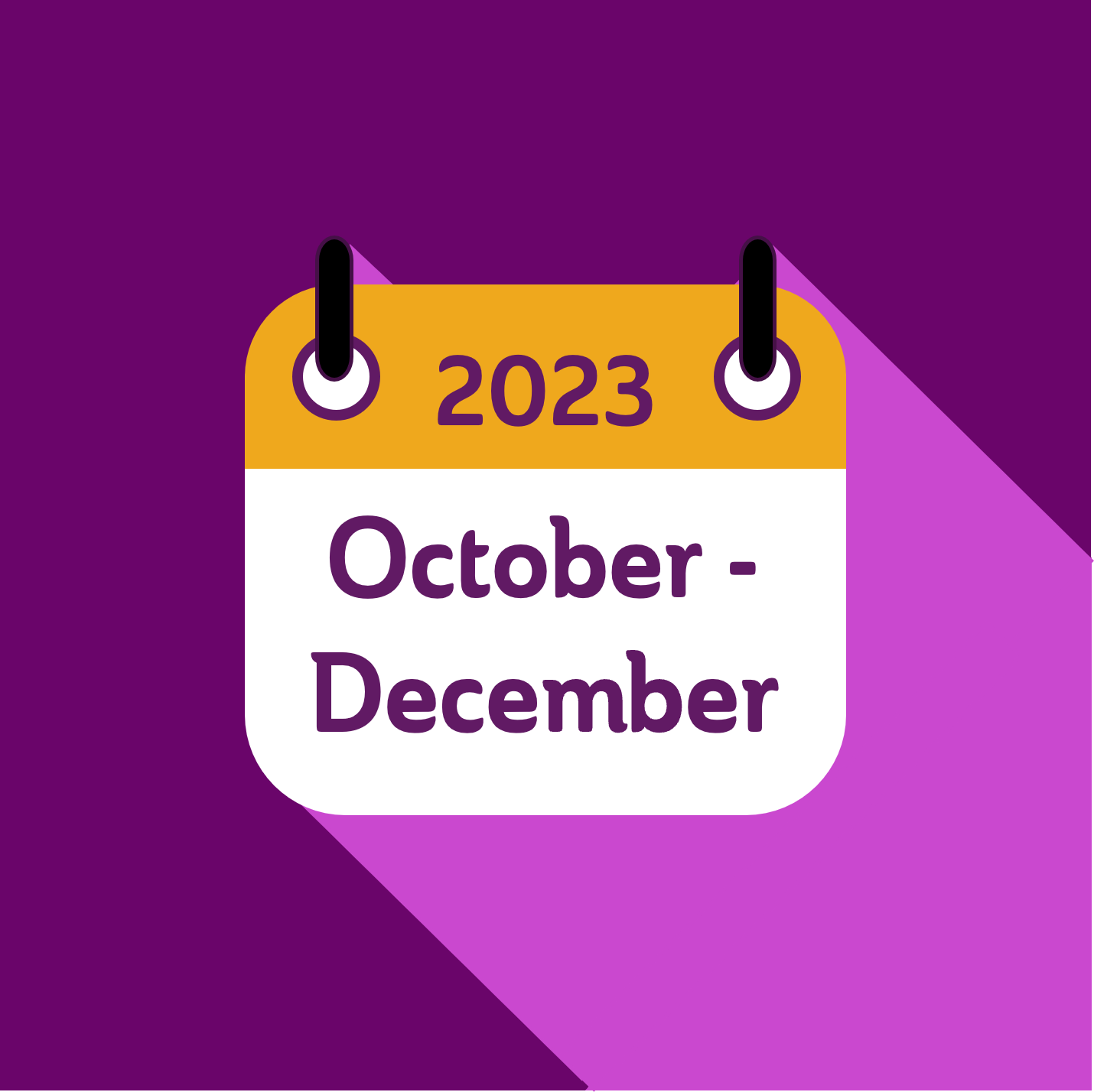 Key dates for your diary: October - December 2023  