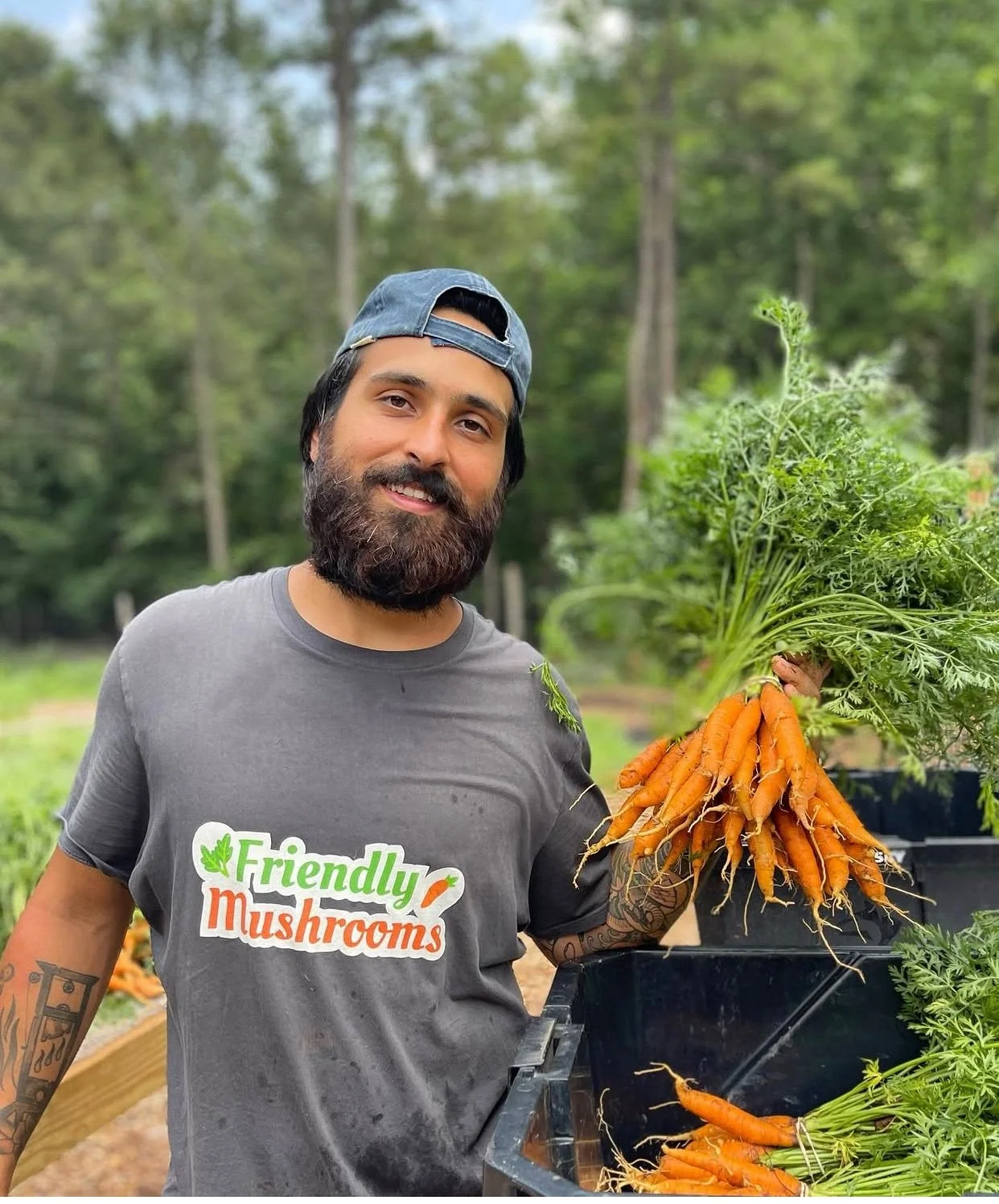 We love our farmers! Friendly Mushroom Farm is a family-owned market garden nestled in the heart of Madison County, GA. They specialize in high-quality fruits, vegetables, and microgreens. They practice sustainability, focusing on promoting soil heal
