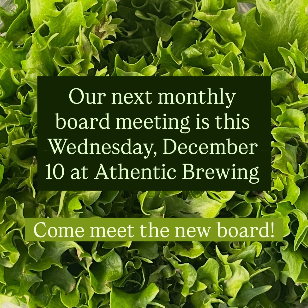 THIS WEDNESDAY (12/10): Our monthly board meeting is an open meeting meant for community engagement. Daily&rsquo;s newly elected board members are: Chris Roland, John Sangiorgio, Nadine Sunderland, Aaron Thompson, Michael Wegner, Drew Weing, and Marc