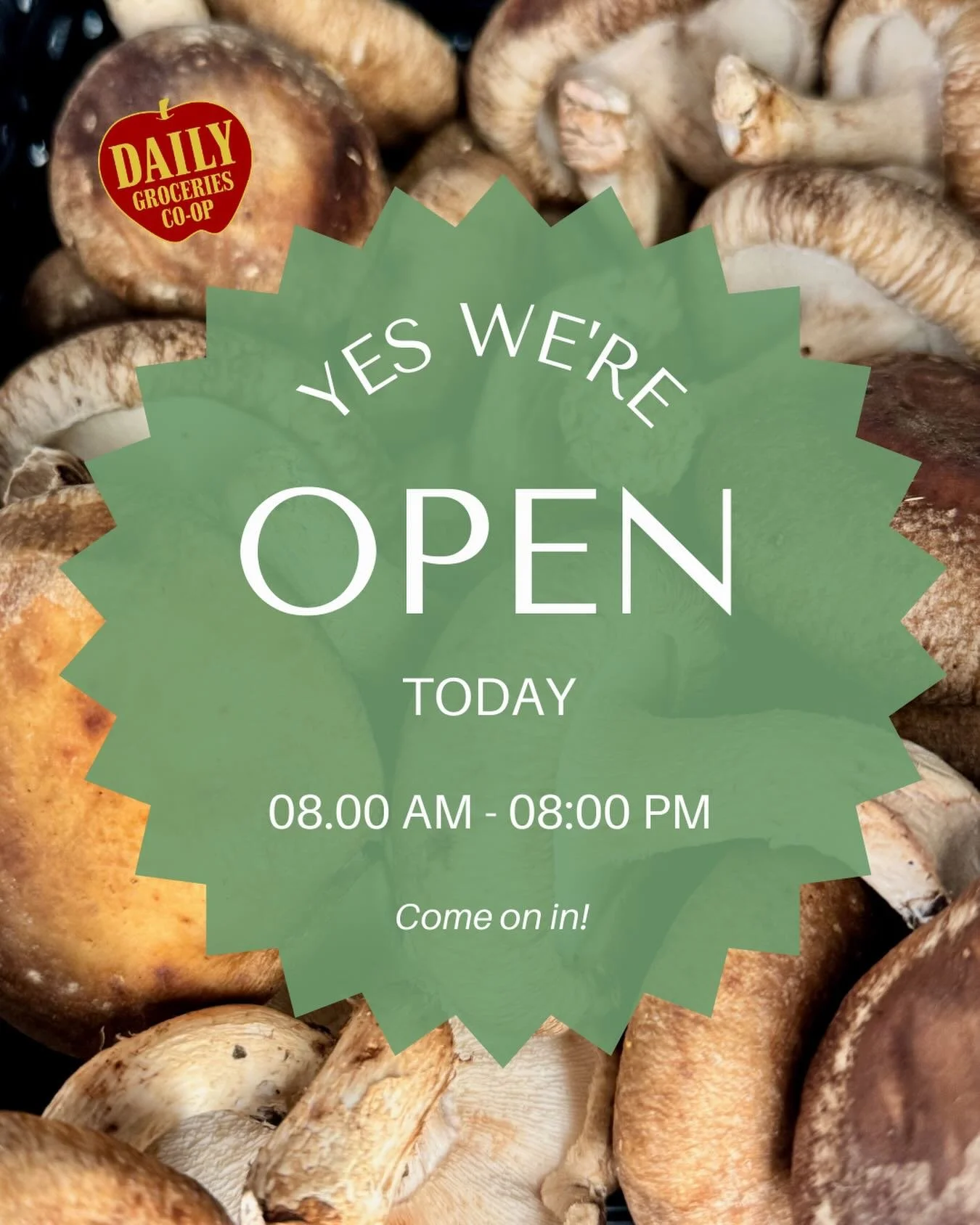 We&rsquo;re OPEN baby! Our crew can&rsquo;t be stopped when it comes to serving our neighbors and community! Come down and grab some hot coffee and local eggs or maybe you&rsquo;re planning for football later and need some chips &amp; beverages. We g