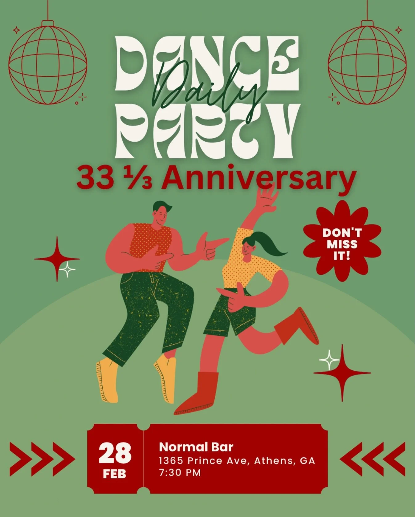 Don&rsquo;t forget! This Saturday night&rsquo;s our Anniversary Dance Party at Normal Bar on Prince Ave, 7:30 PM. Put on your dancin&rsquo; shoes and join us! Donations encouraged. We&rsquo;ll have cake 🍰 and snacks available, too.