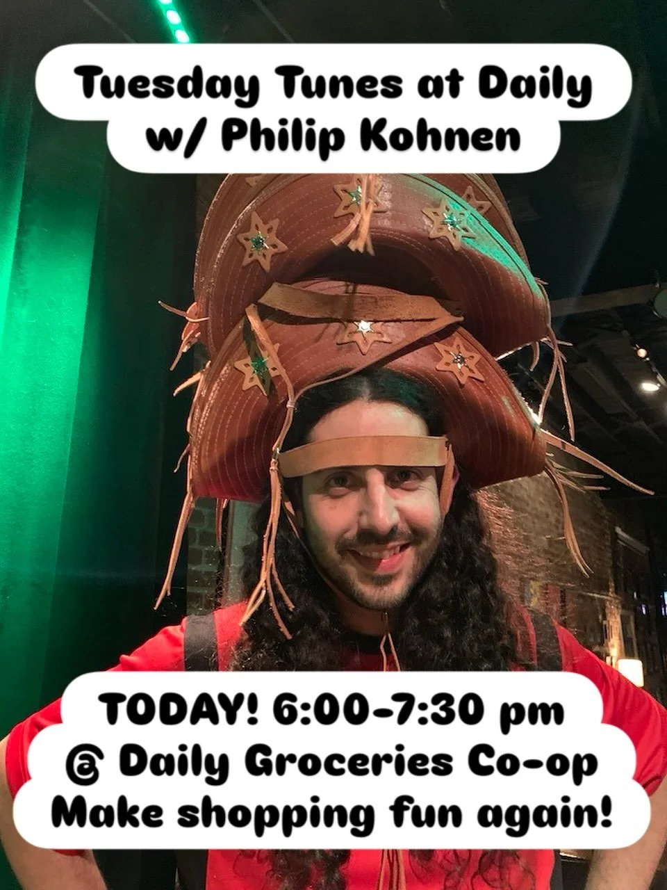 Tuesday Tunes @ Daily -
w/ Philip Kohnen! Come down to Daily Co-op today 6:00-7:30 pm and enjoy some music while you shop!