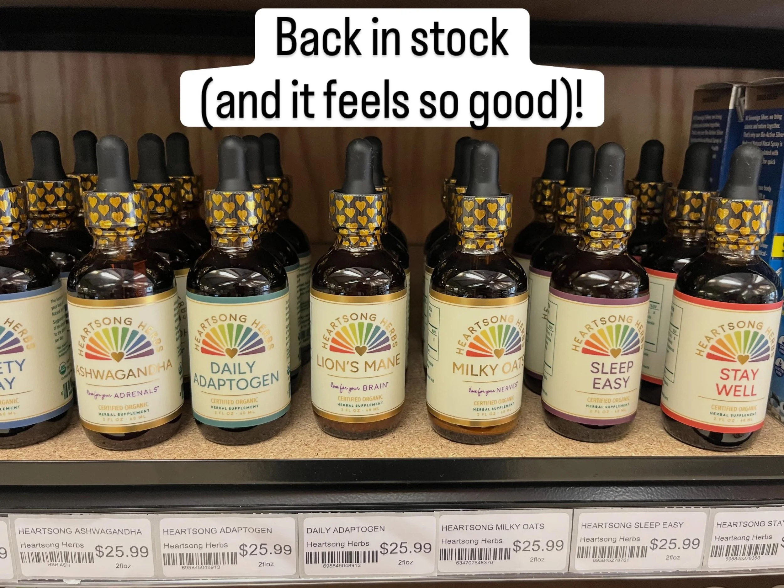 Our favorite Heartsong tinctures have returned to the shelves. Locally made right here in our community by one of Daily&rsquo;s very own member-owners. Grab yours while we&rsquo;ve got them fully stocked! 💚