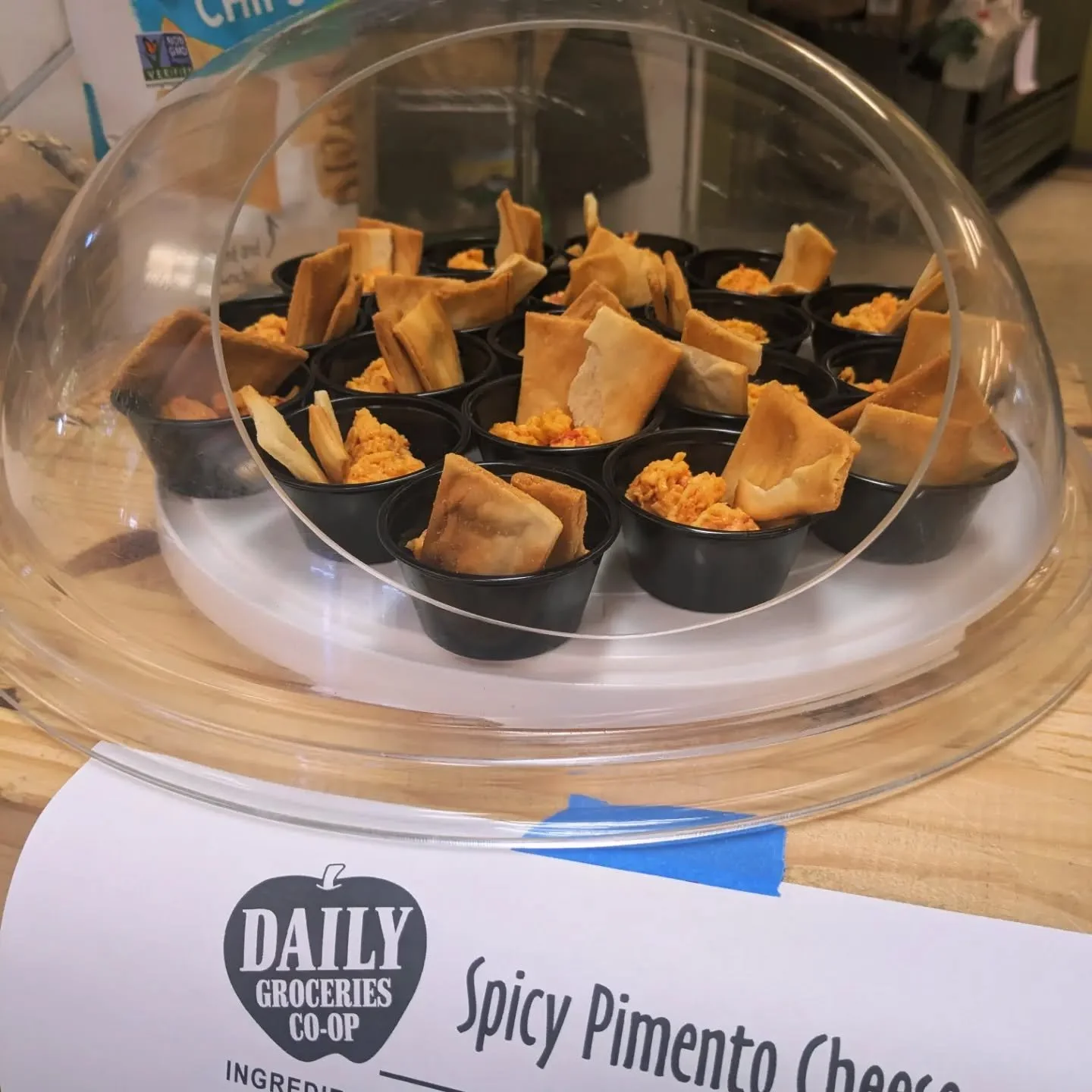 Come by and try a sample of the Daily deli's pimento cheese!