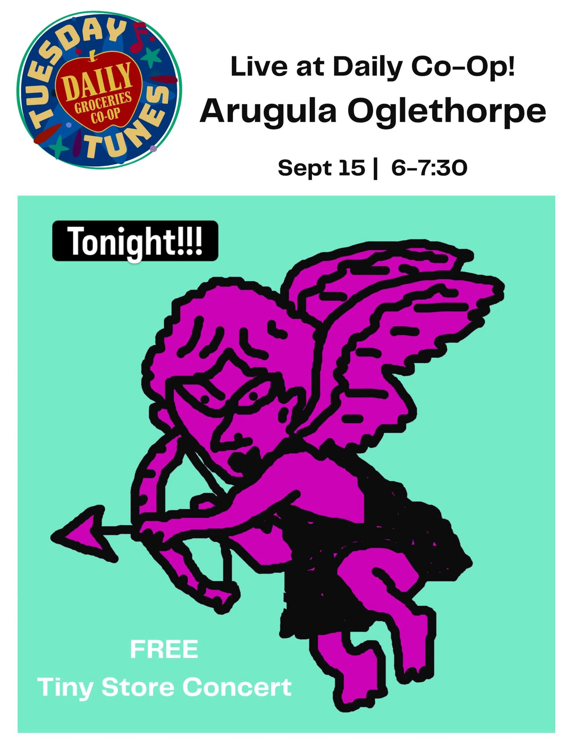 Tonight at the Daily Co-Op! Come join us at 6PM for some experimental indie pop!