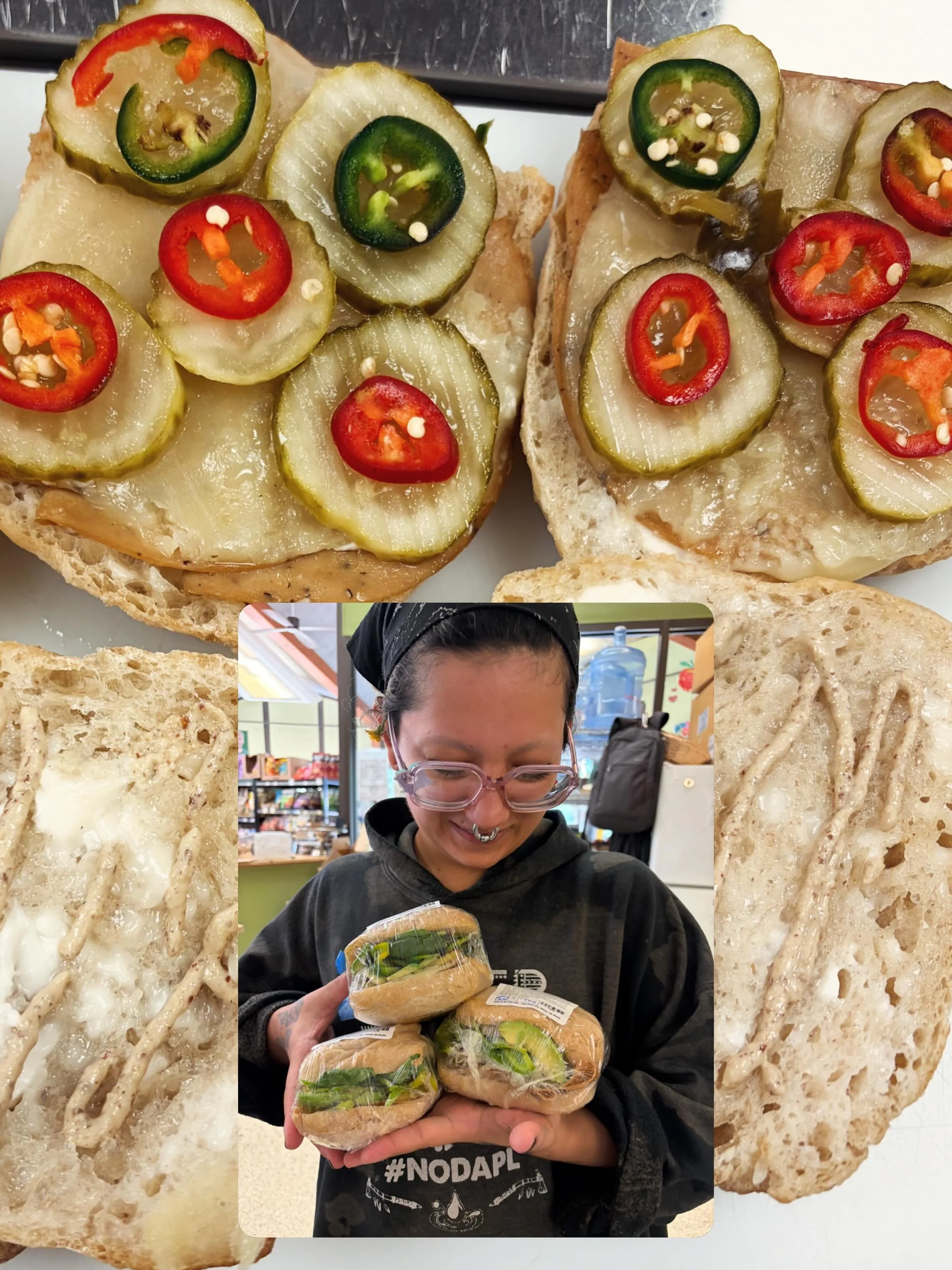 Beautiful! Making your sandwich is an art for the Daily deli team. Come an get it!  Val and The Green Machine.