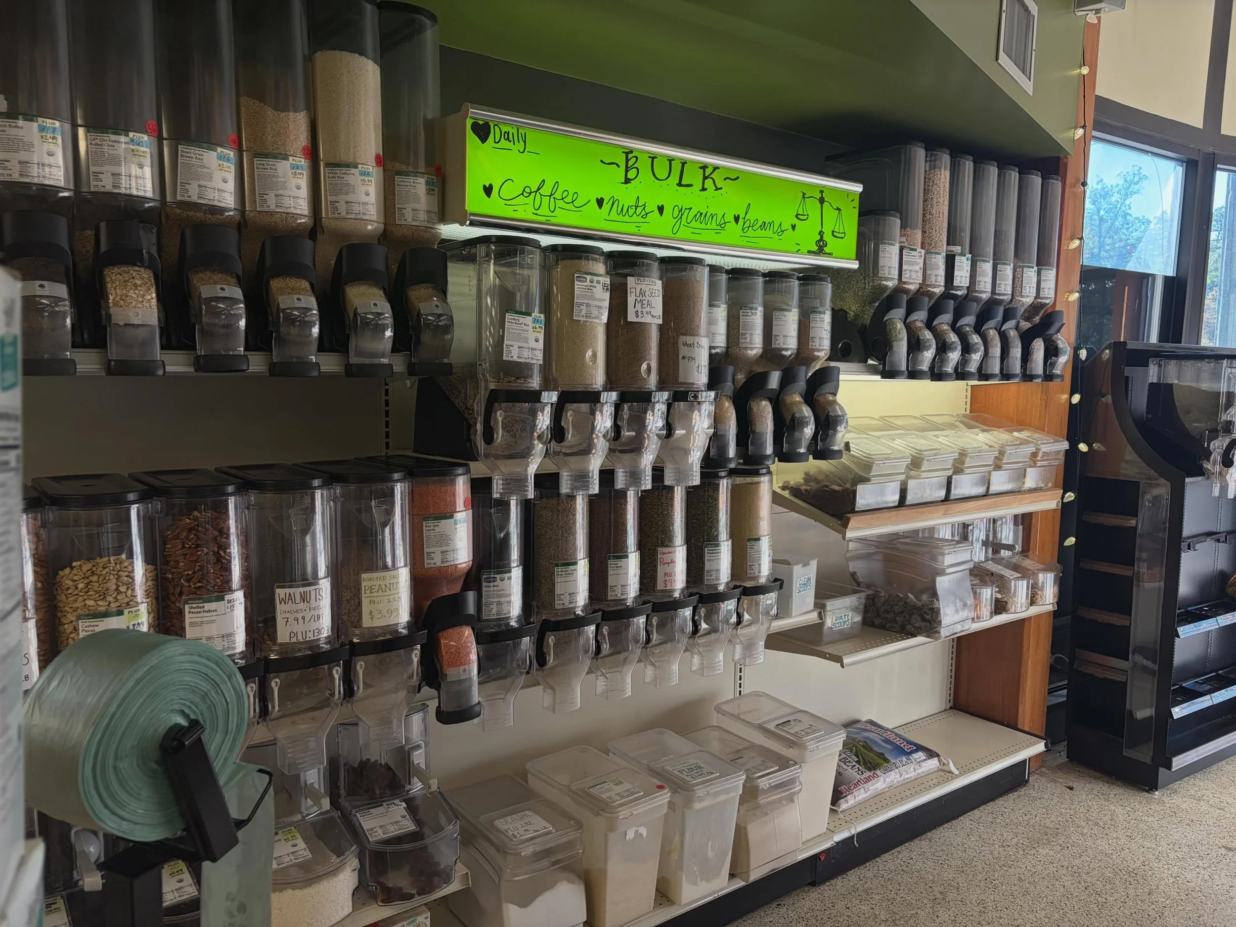 The beautiful bulk section has always made shopping at Daily fun!  Nuts and flour and teas and herbs. Come take a look!