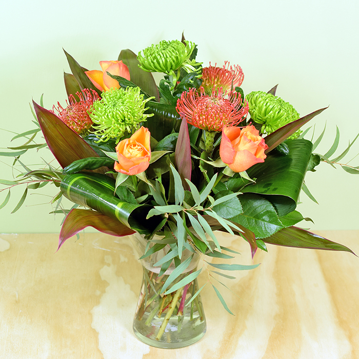 Orange and Green Flower Bouquet