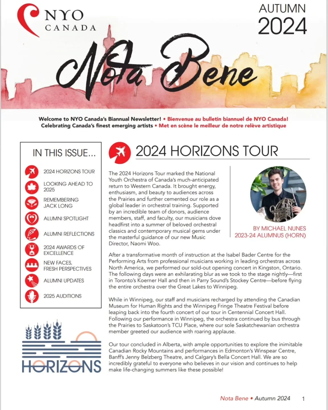 Thank you @nyo_can for inviting me to write the 2024 Horizons Tour Wrap-Up! I have such fond memories of this summer that I'll carry with me for the rest of my life!
#nyo #nyoc #nationalyouthorchestra #nationalyouthorchestraofcanada
