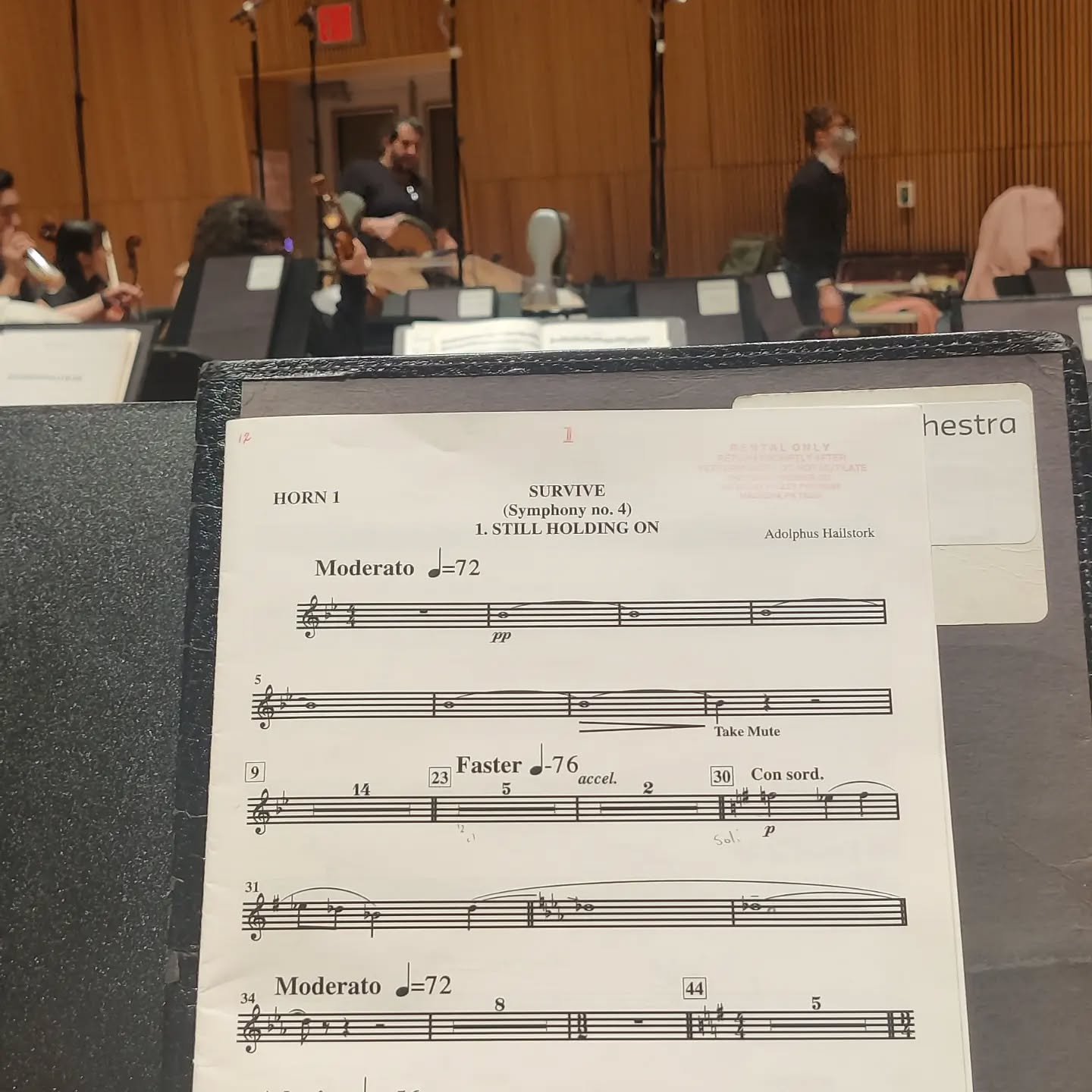 So honoured and excited to spend the next few days at the Dimenna Center recording the premiere of Adolphus Hailstork's Symphony 4! The performance last night went great and we're looking forward to recording all of our hard work!

#hailstork #newyor