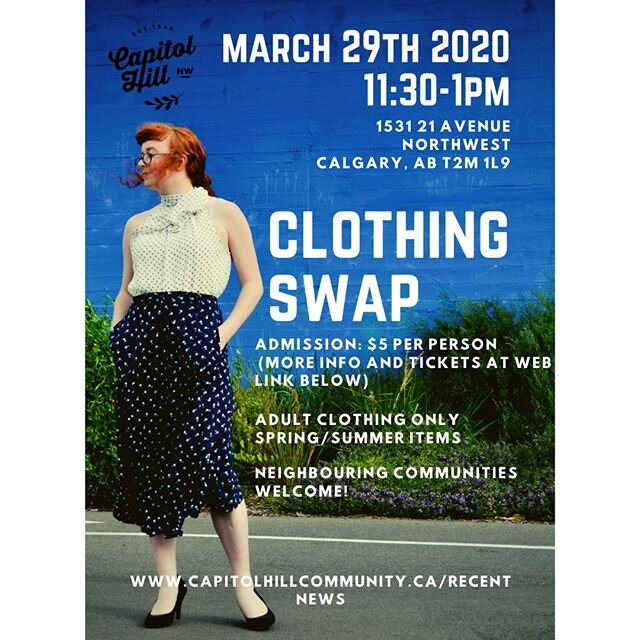 The first ever clothing swap hosted by CHCA is a go!⠀⠀⠀⠀⠀⠀⠀⠀⠀
-⠀⠀⠀⠀⠀⠀⠀⠀⠀
-⠀⠀⠀⠀⠀⠀⠀⠀⠀
We are accepting Spring and Summer items, that are in good condition i.e. no stains, holes, or wear and tear. Our helpful volunteers will inspect your treasures and e