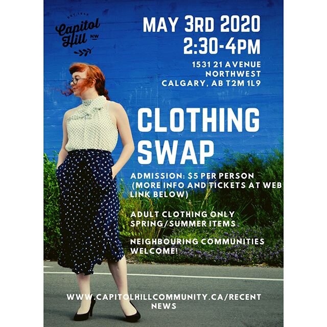 Due to events surrounding COVID-19 please note the changes to our Clothing Swap (date and time)⠀⠀⠀⠀⠀⠀⠀⠀⠀
&bull;⠀⠀⠀⠀⠀⠀⠀⠀⠀
For further information, please visit our website under &quot;Recent News&quot; for new times for clothing swap submissions and t