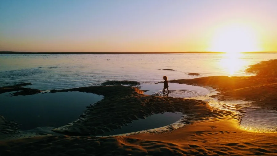 Exploring tide pools in Netarts, Oregon