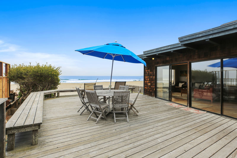 The deck is where you’ll spend most of your time, so it’s the dominant feature of the home.