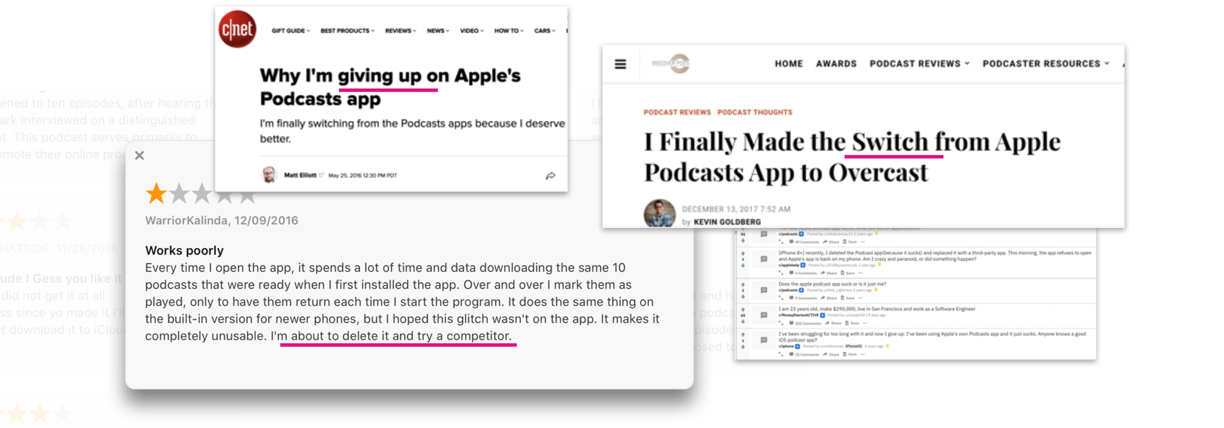 Clipings from online forums
