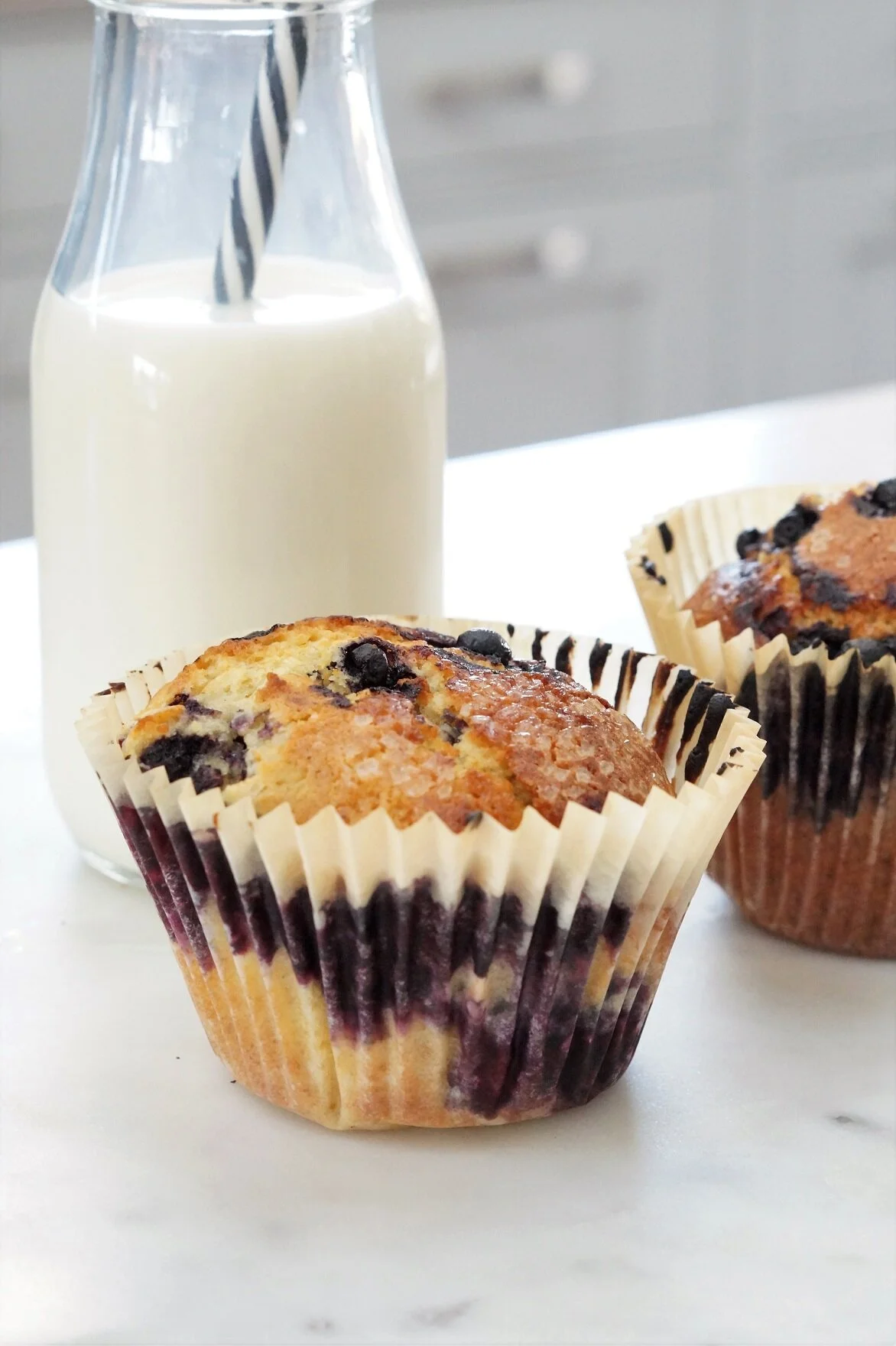 Blåbær og sitronmuffins